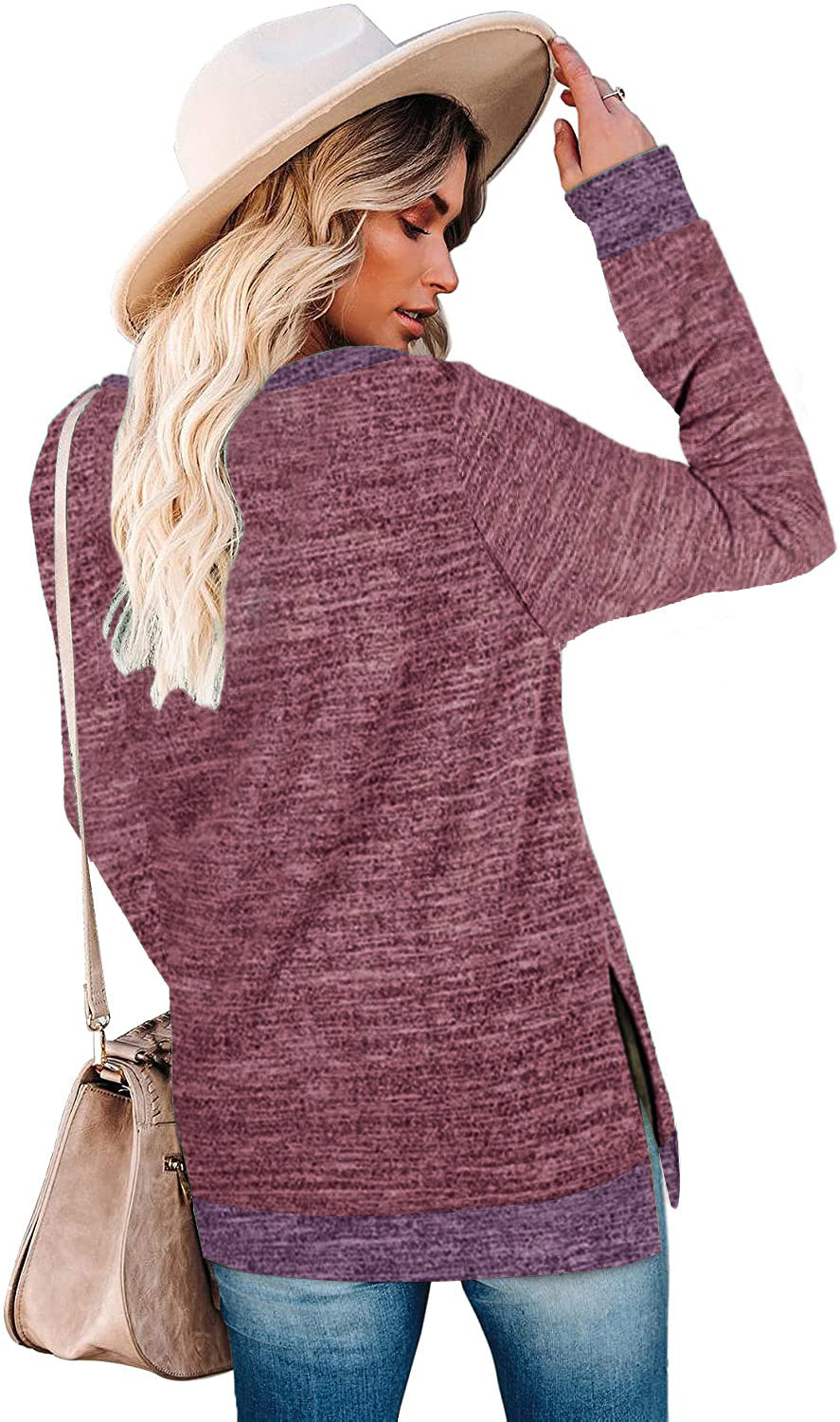 Multicolor Loose Split Top