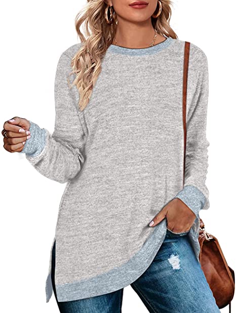 Multicolor Loose Split Top