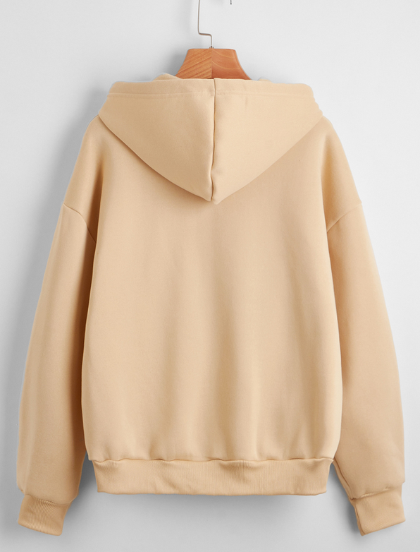 Solid Color Zipper Hoodies