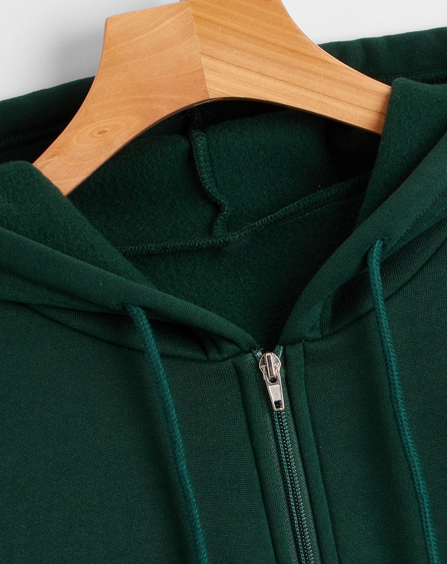 Solid Color Zipper Hoodies