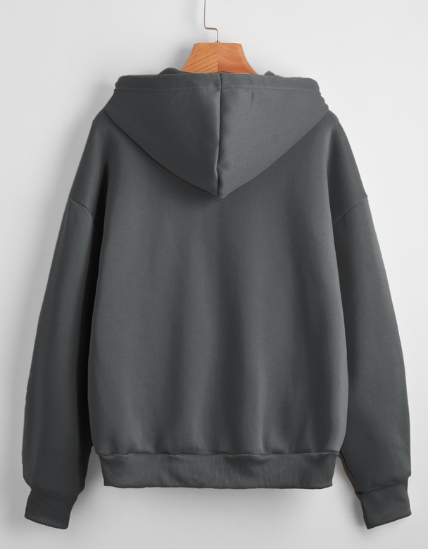 Solid Color Zipper Hoodies