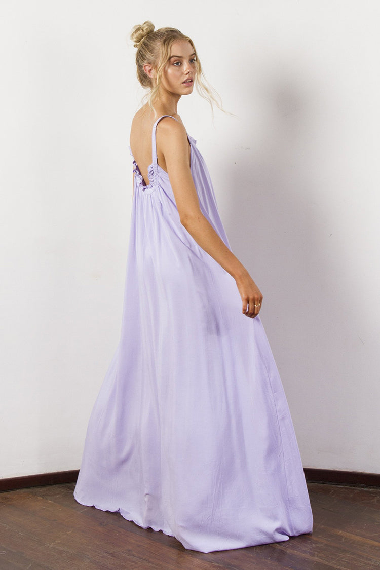 Loose Vacation Elegant Flower Embroidered Sling Dress
