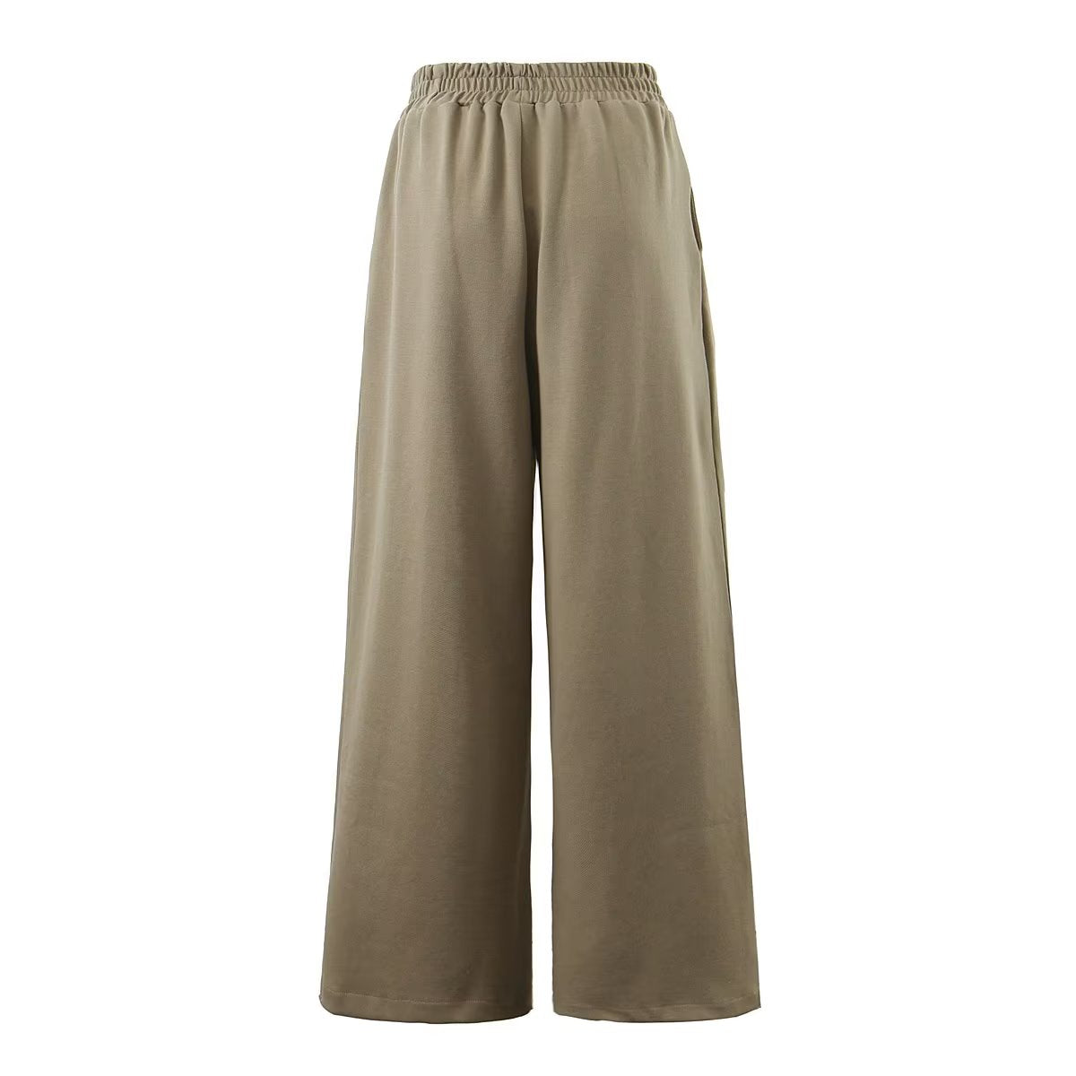 Brown Wide leg Drawstring Pants