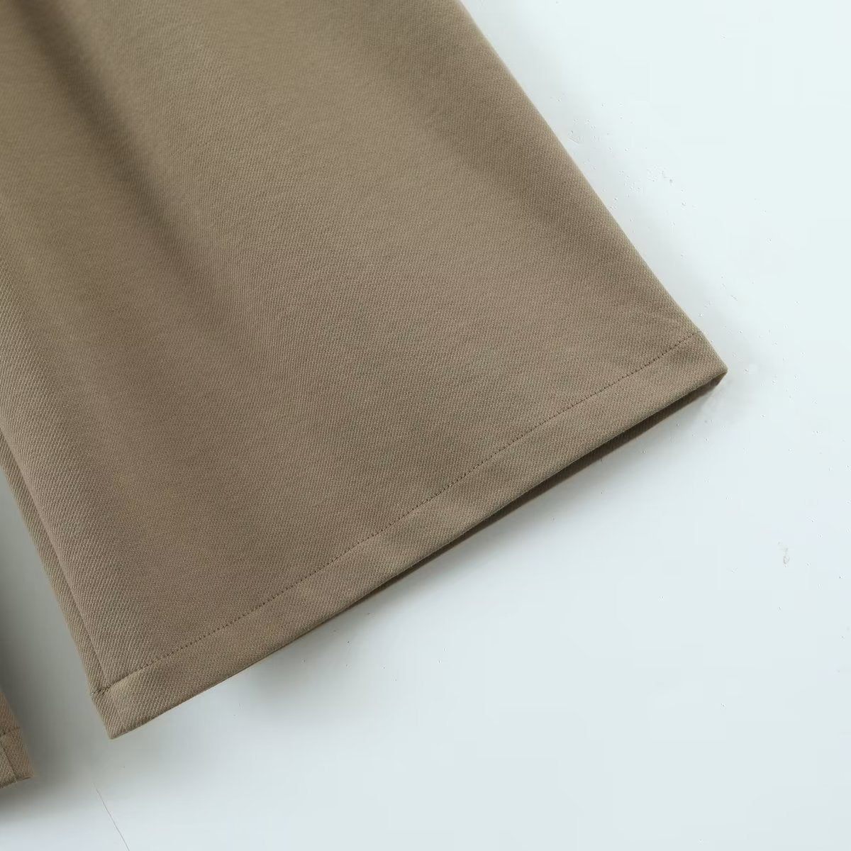 Brown Wide leg Drawstring Pants