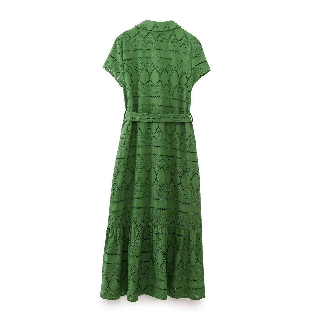 Carlie Green Shirt Dress