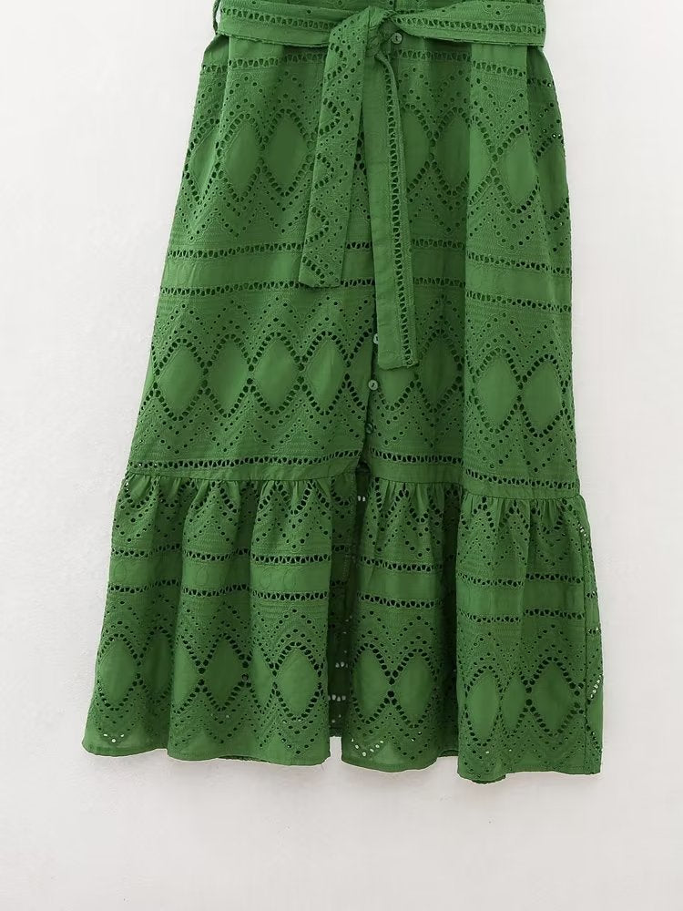 Carlie Green Shirt Dress