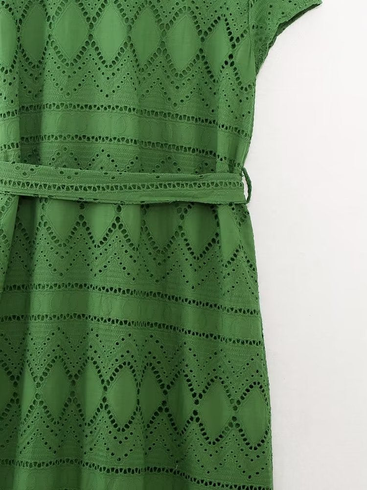 Carlie Green Shirt Dress