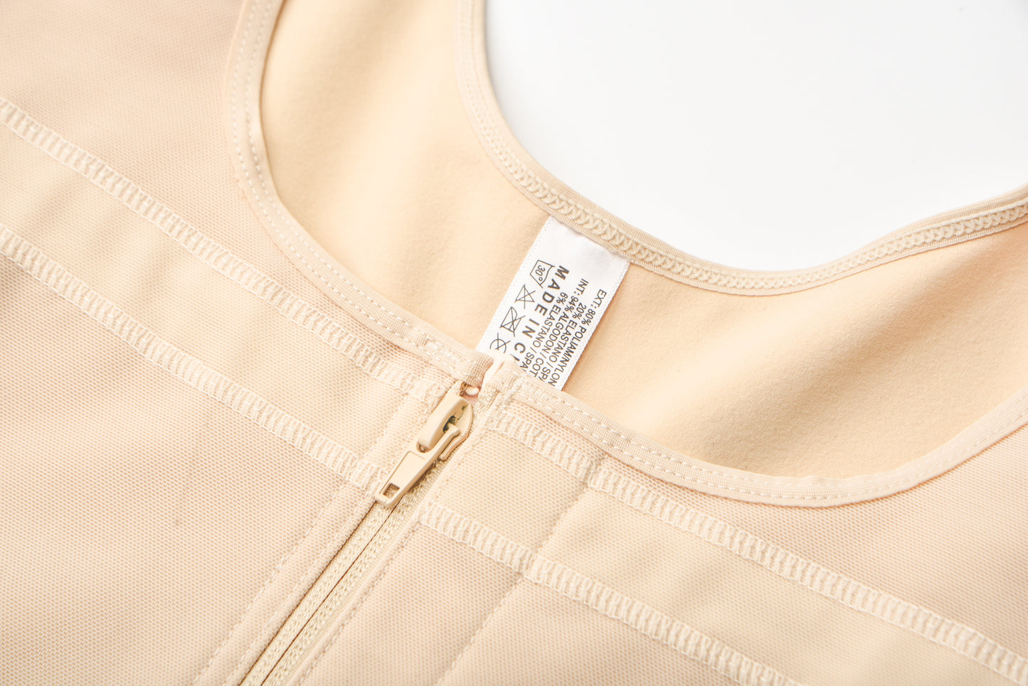 Beige Corset Belly Contracting Slimming Bodysuit