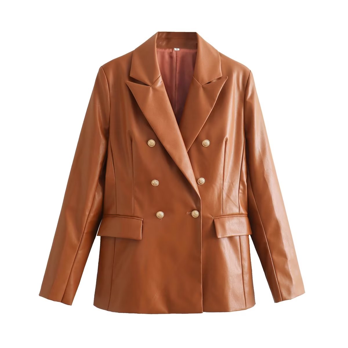 Mae Faux Leather Blazer
