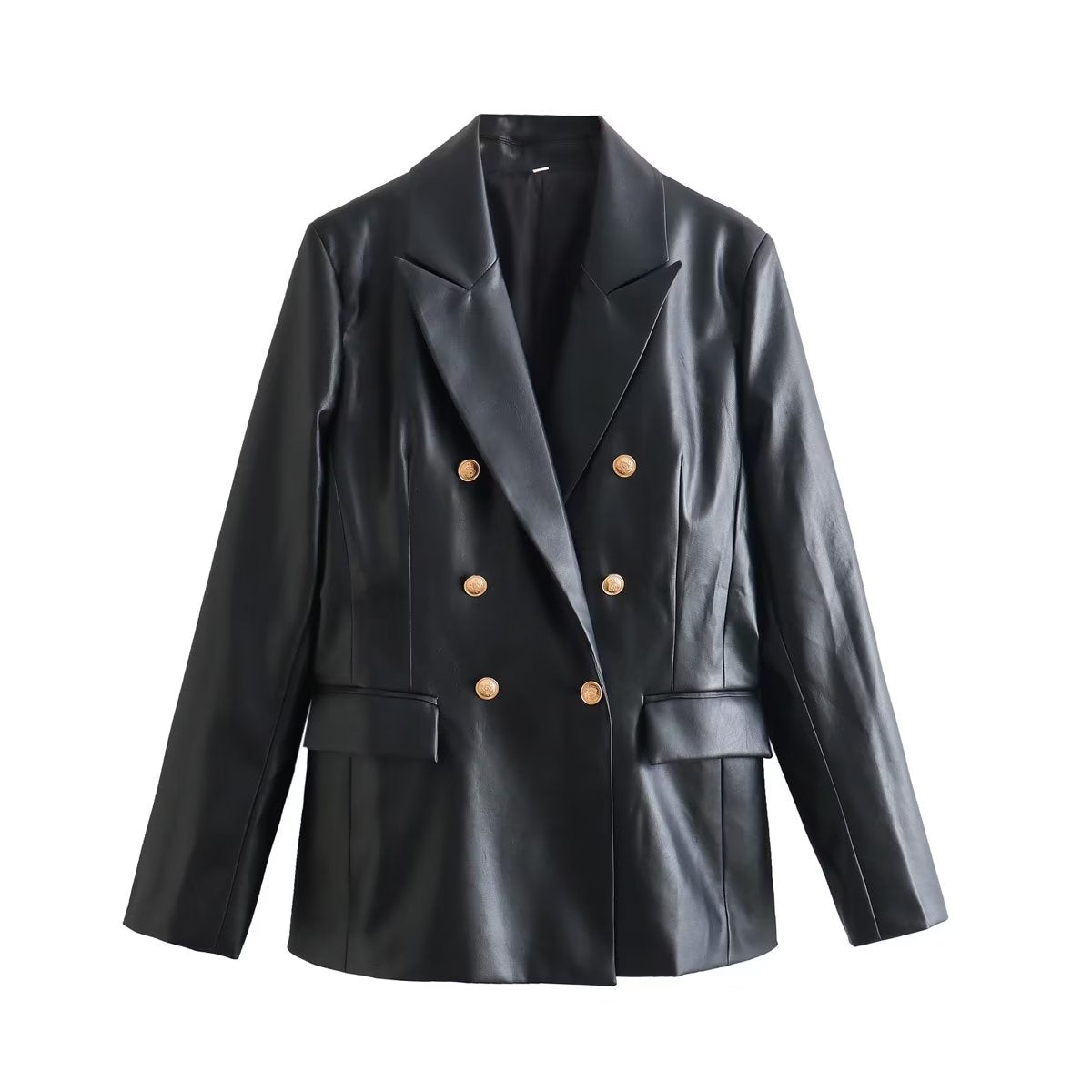 Mae Faux Leather Blazer