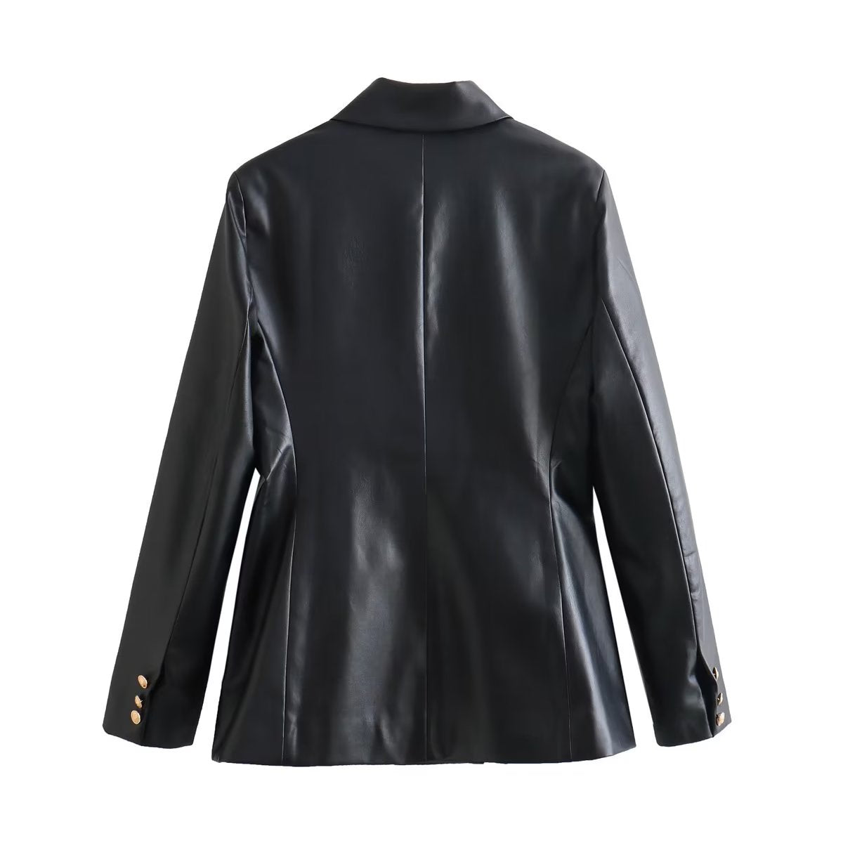 Mae Faux Leather Blazer