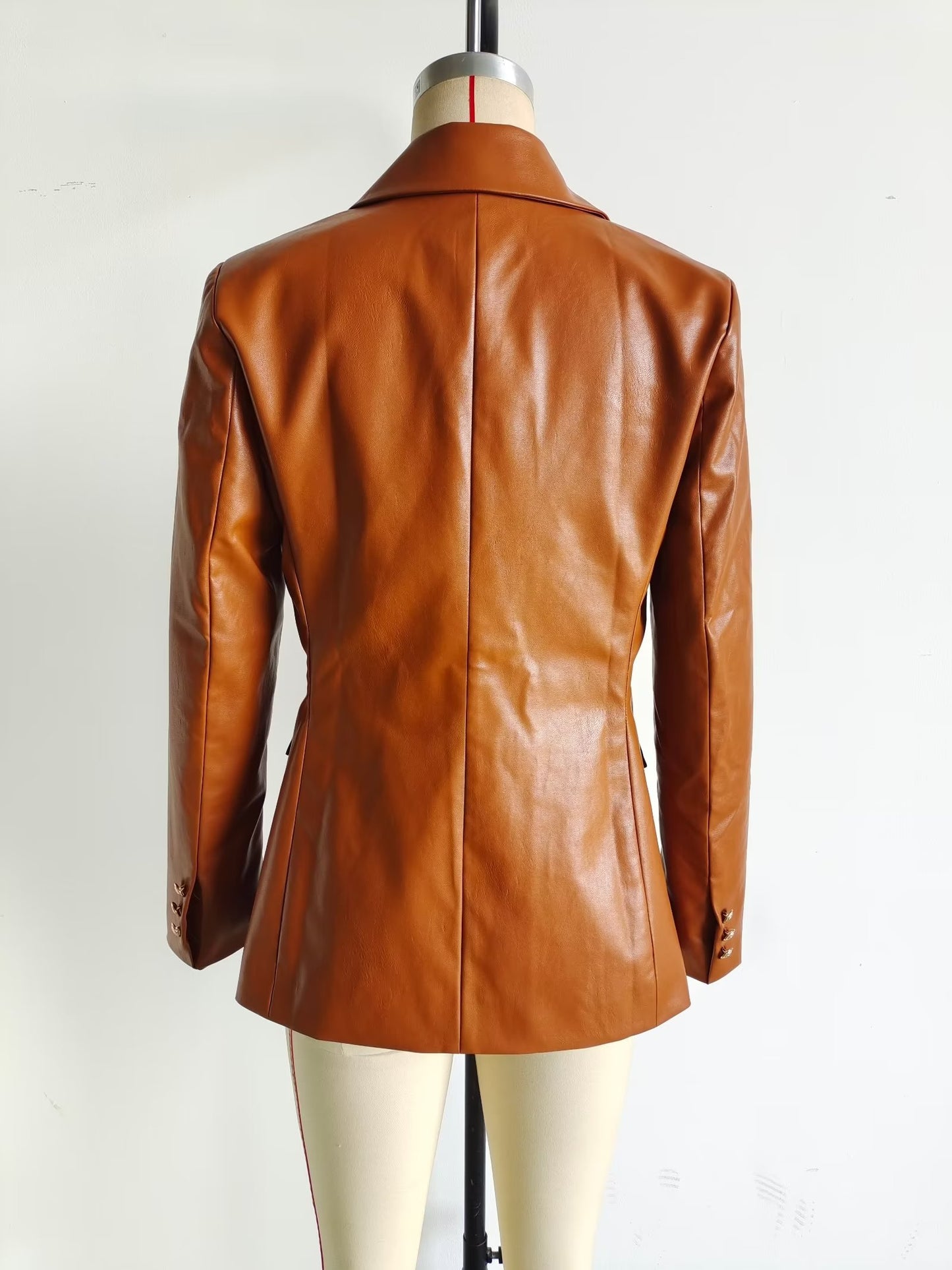 Mae Faux Leather Blazer