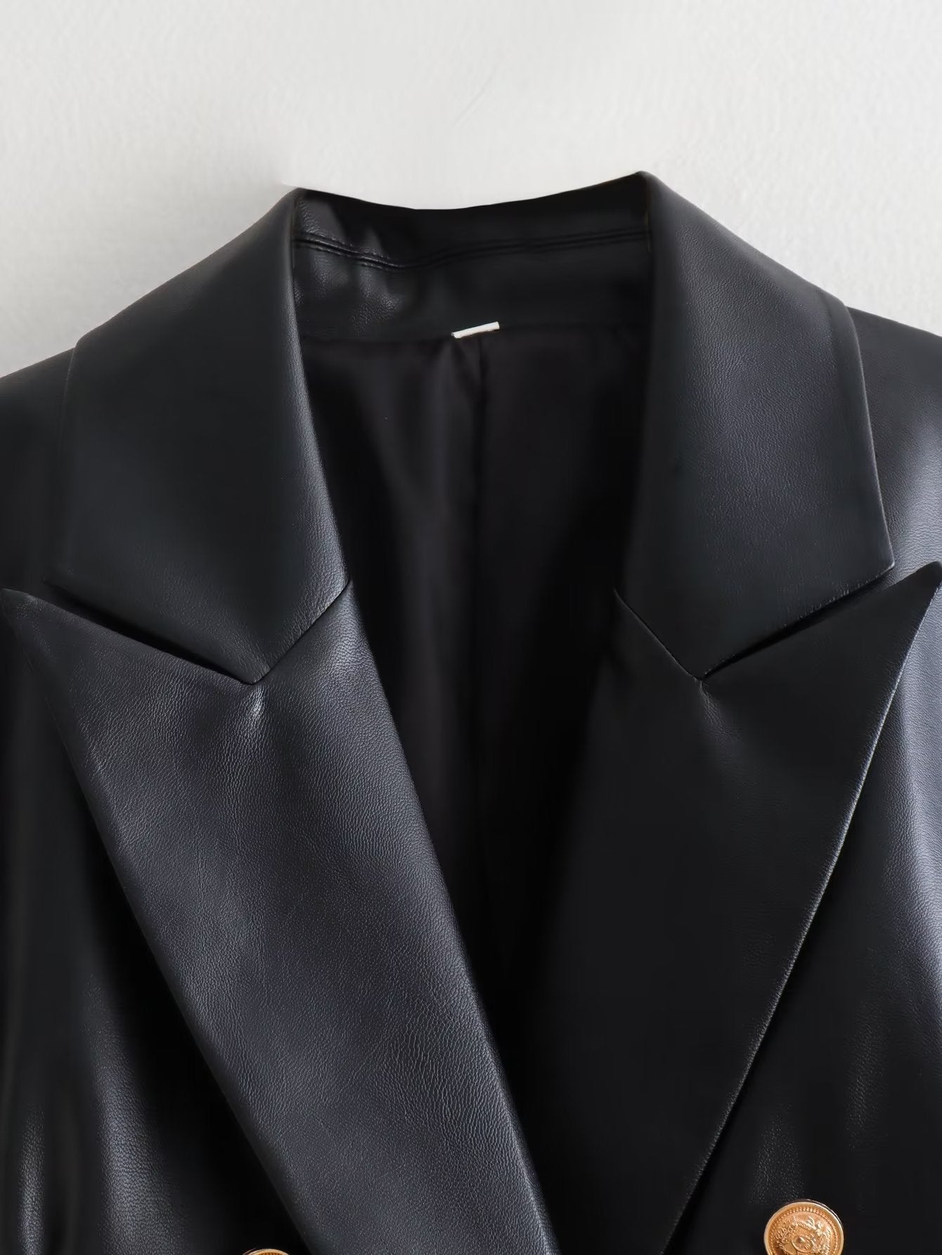 Mae Faux Leather Blazer