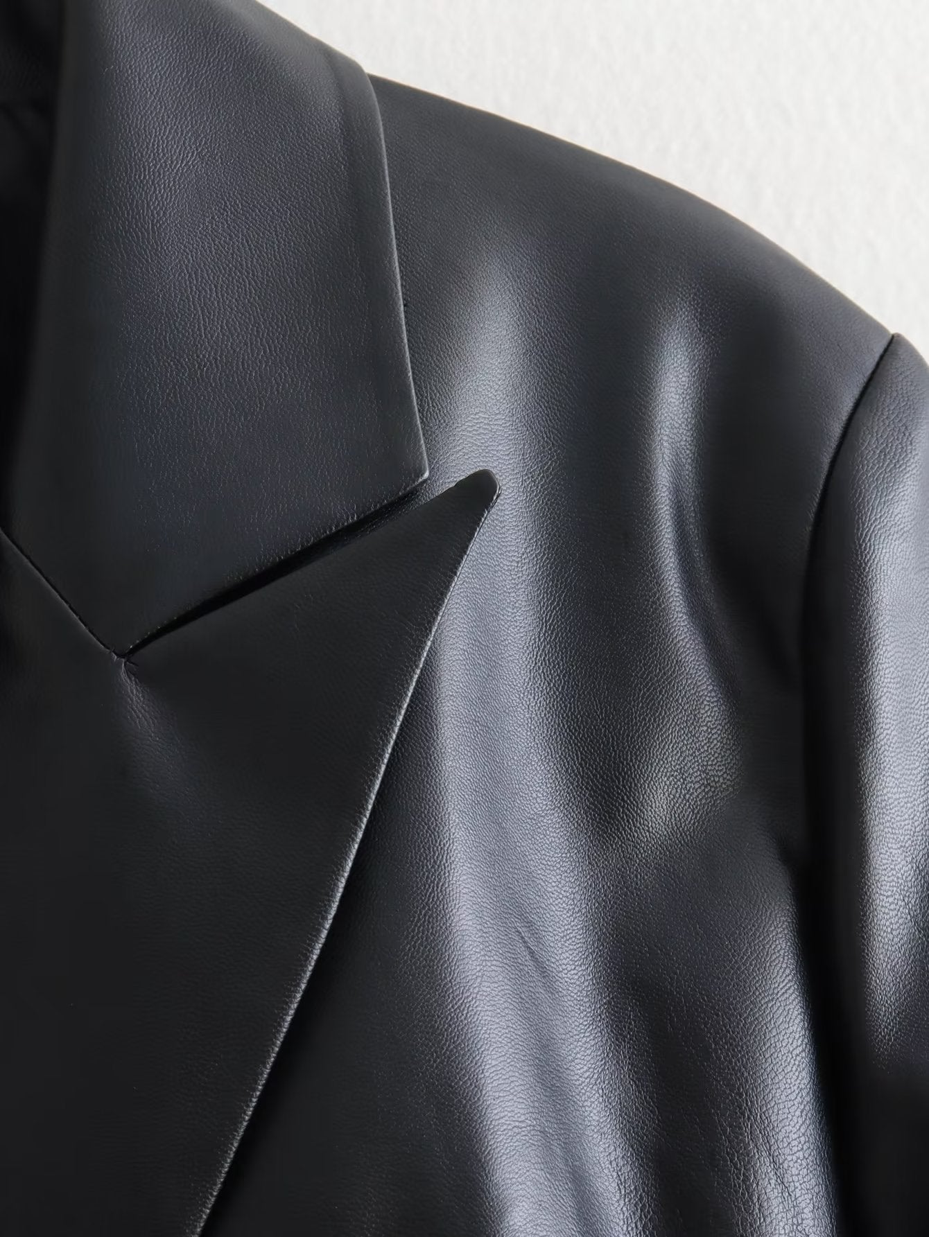 Mae Faux Leather Blazer