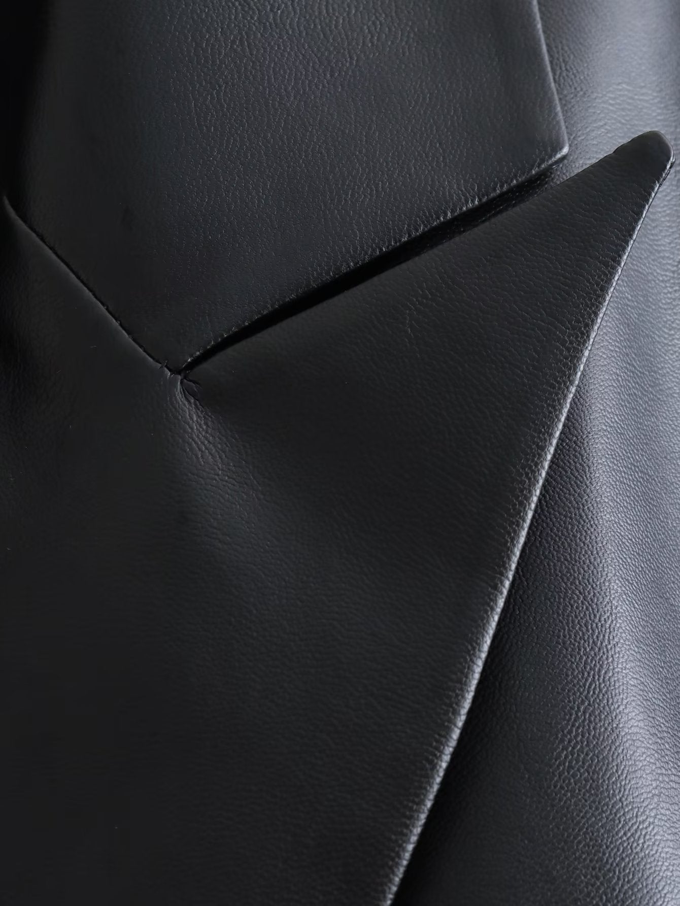Mae Faux Leather Blazer