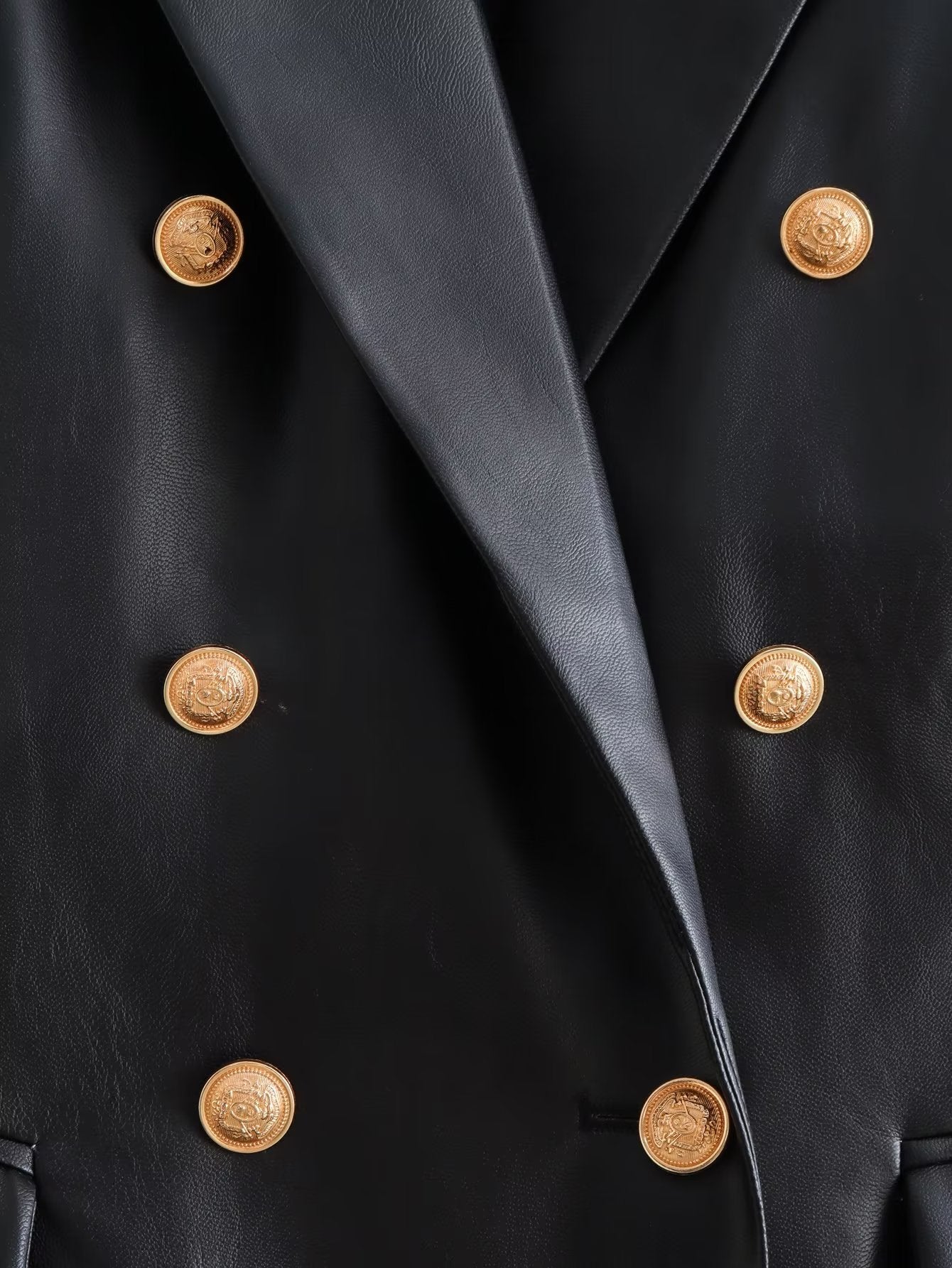 Mae Faux Leather Blazer