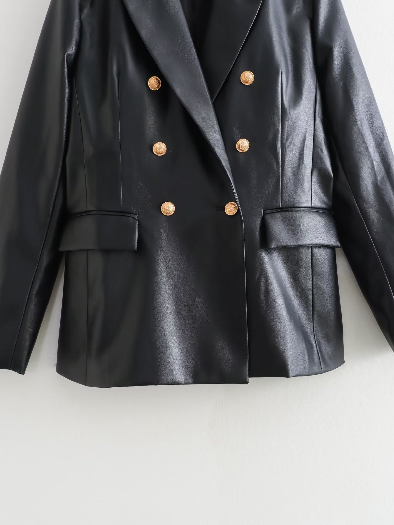 Mae Faux Leather Blazer