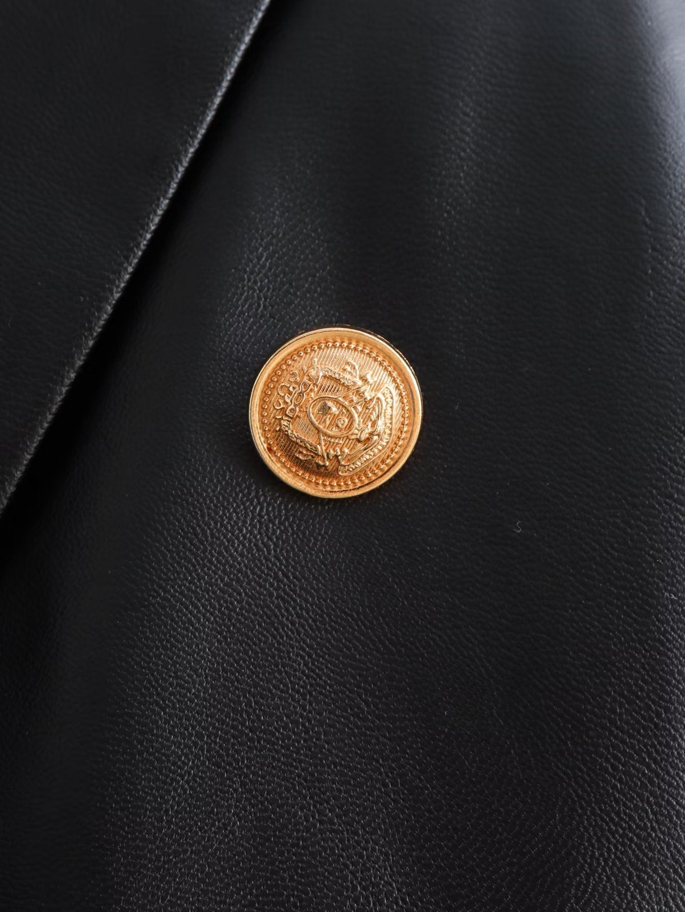 Mae Faux Leather Blazer