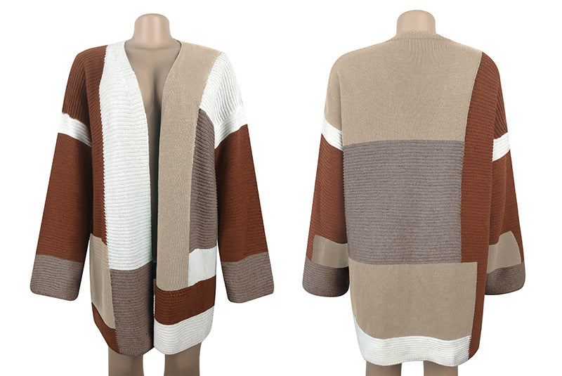 Loose Geometric Open Sweater