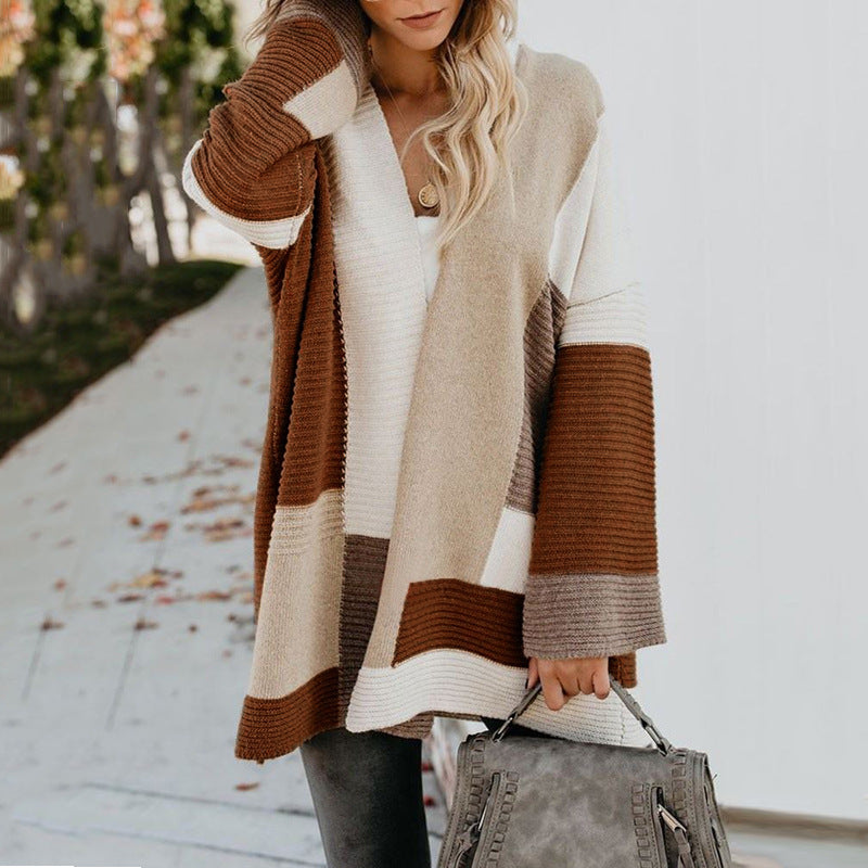 Loose Geometric Open Sweater