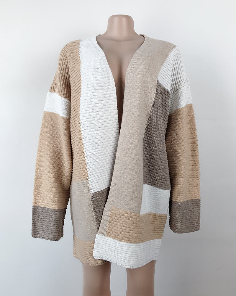 Loose Geometric Open Sweater