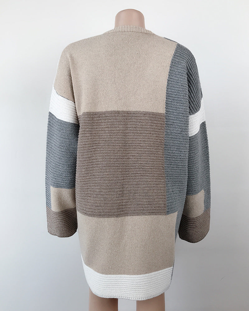Loose Geometric Open Sweater