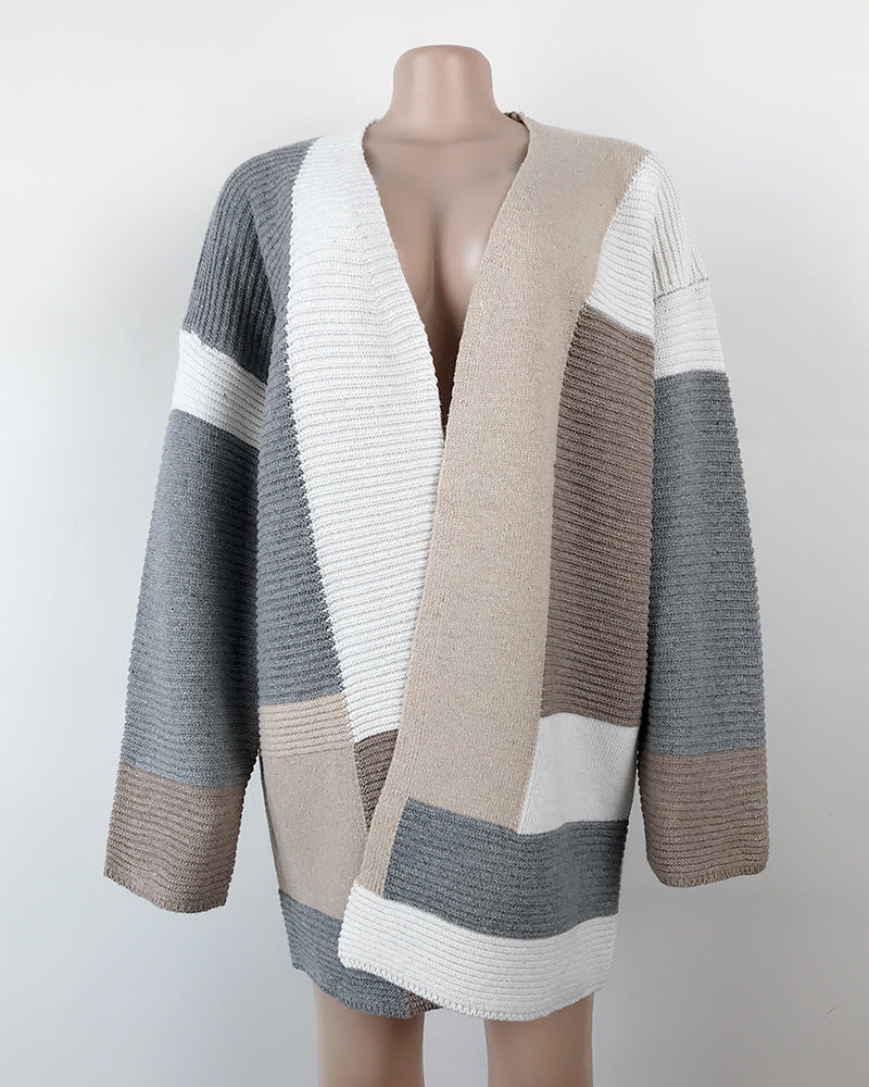 Loose Geometric Open Sweater