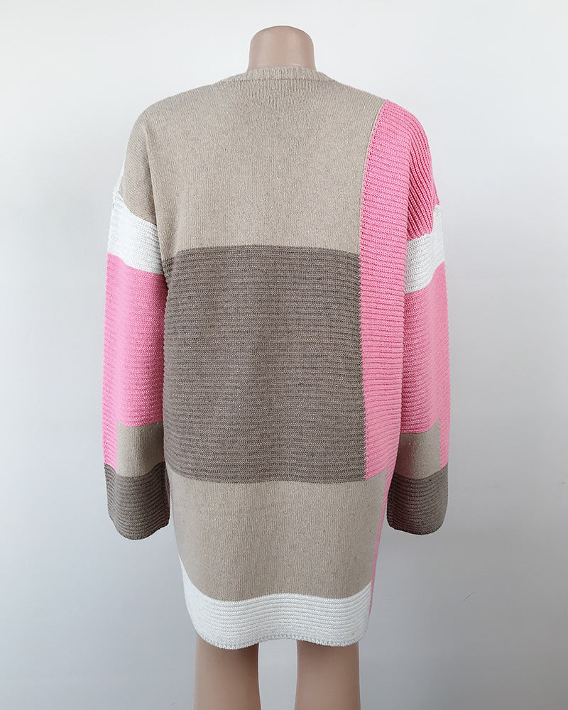 Loose Geometric Open Sweater