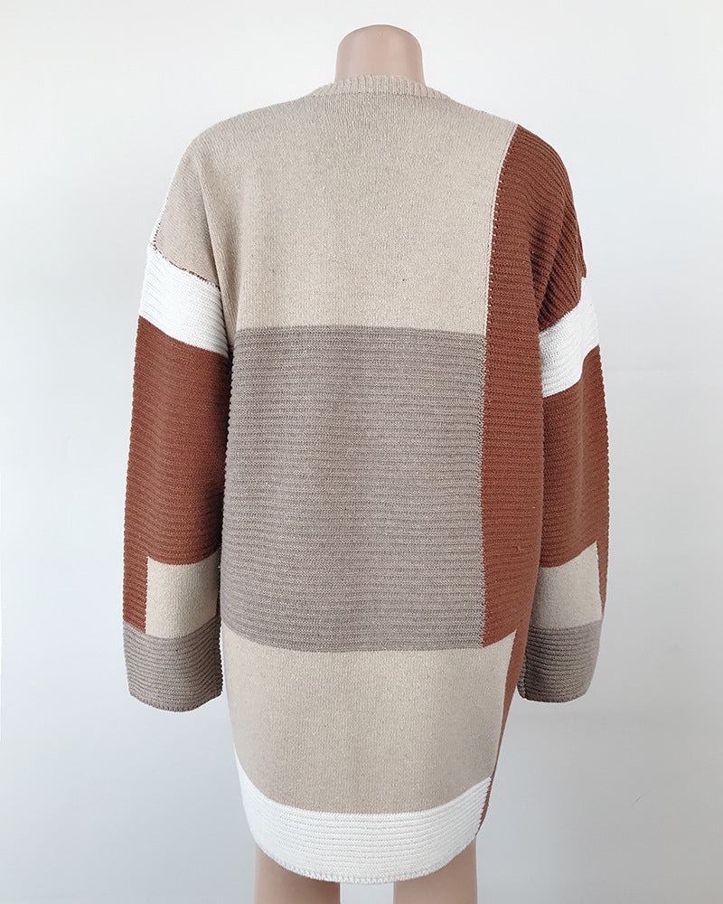 Loose Geometric Open Sweater