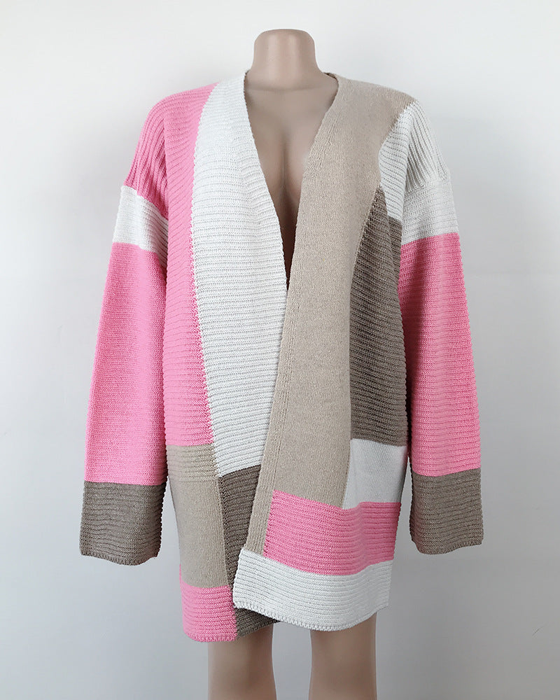 Loose Geometric Open Sweater