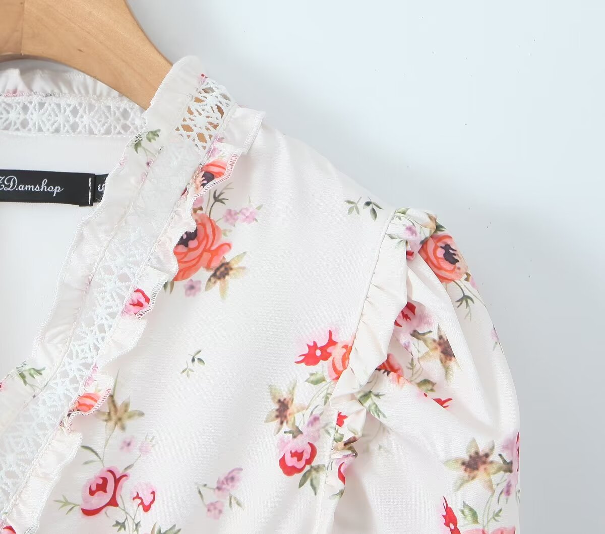 Romantic Smocking Floral Blouse