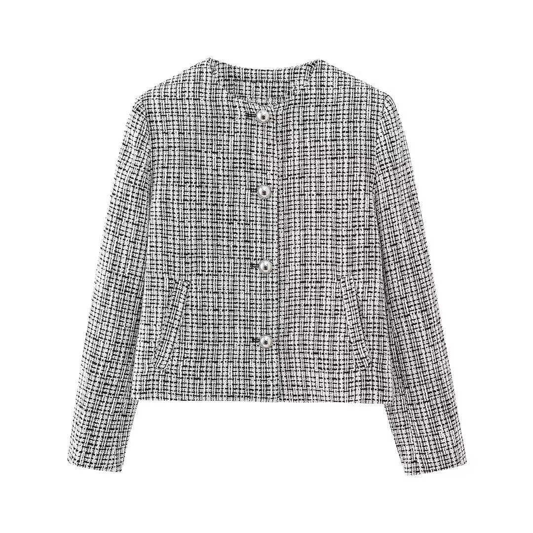 Texture Short Blazer