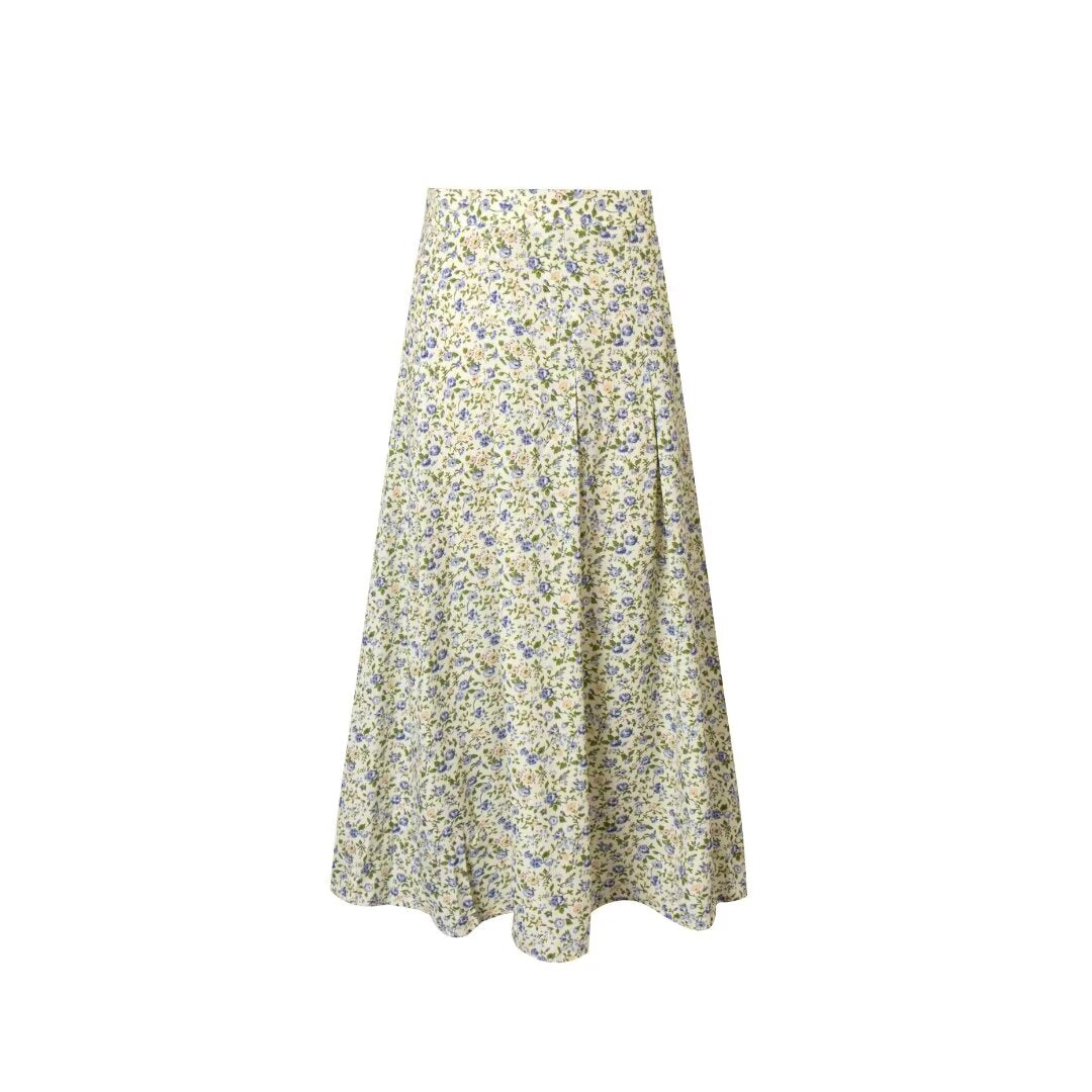 French Casual Floral Skirt