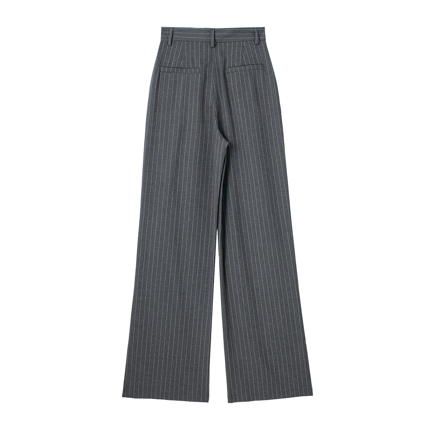 Loose Front Pleated High Waisted Trousers
