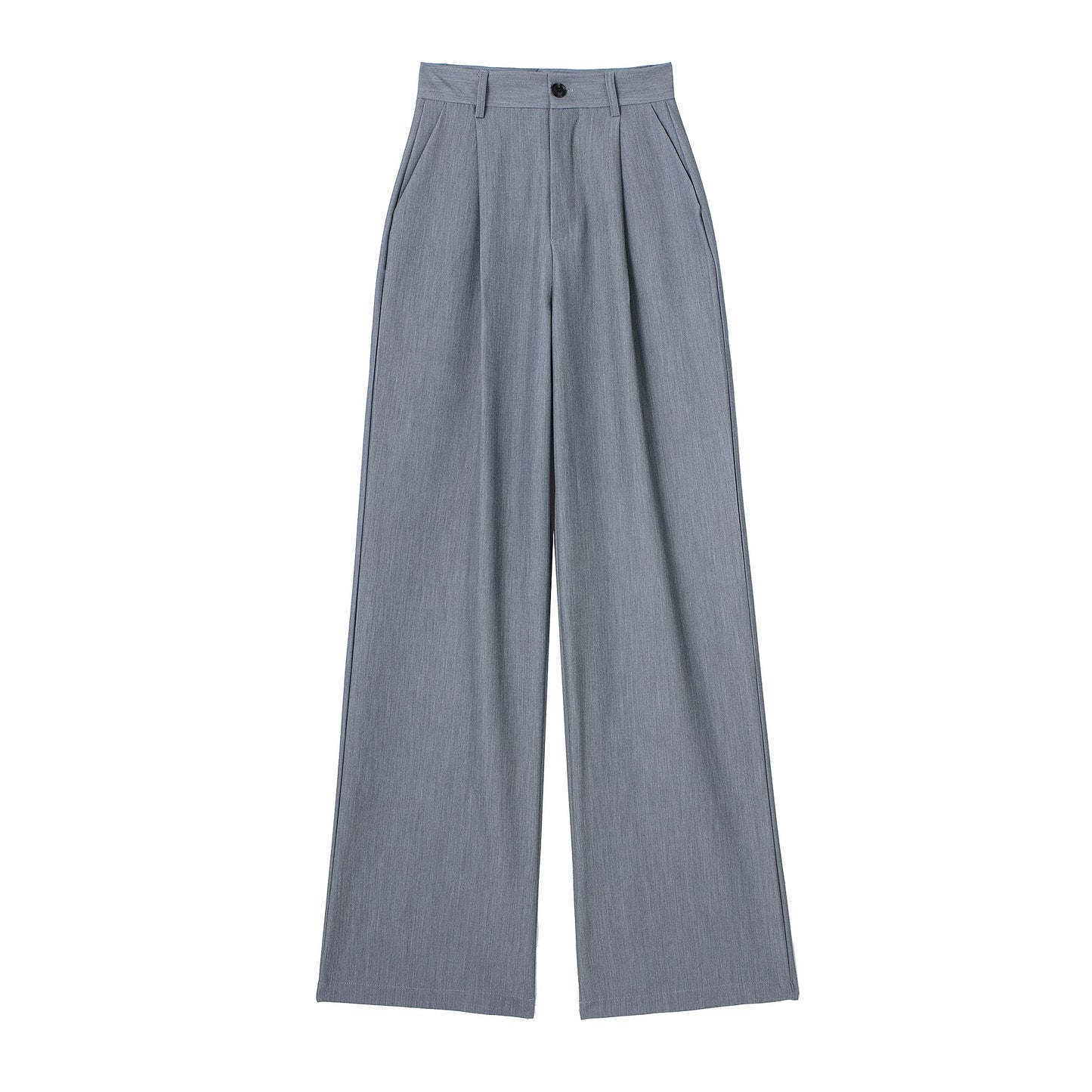 Loose Front Pleated High Waisted Trousers