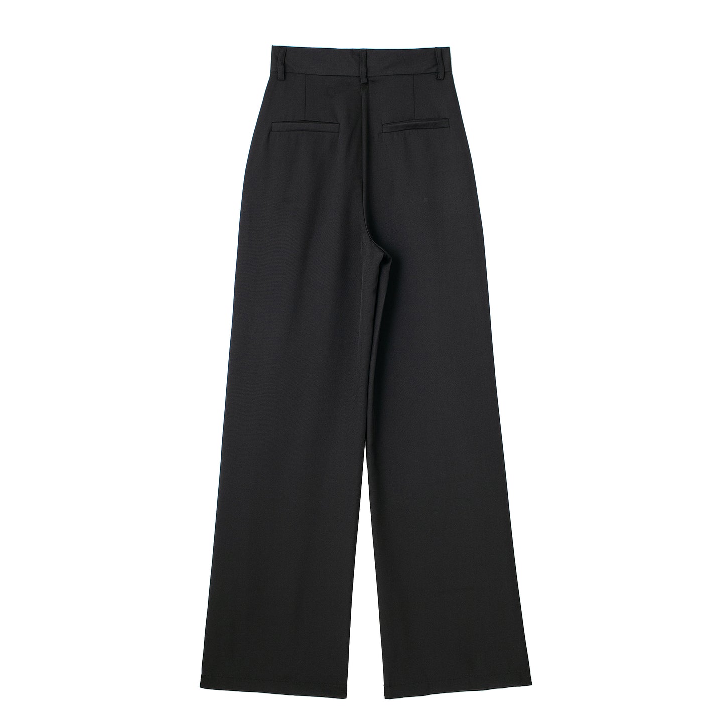 Loose Front Pleated High Waisted Trousers