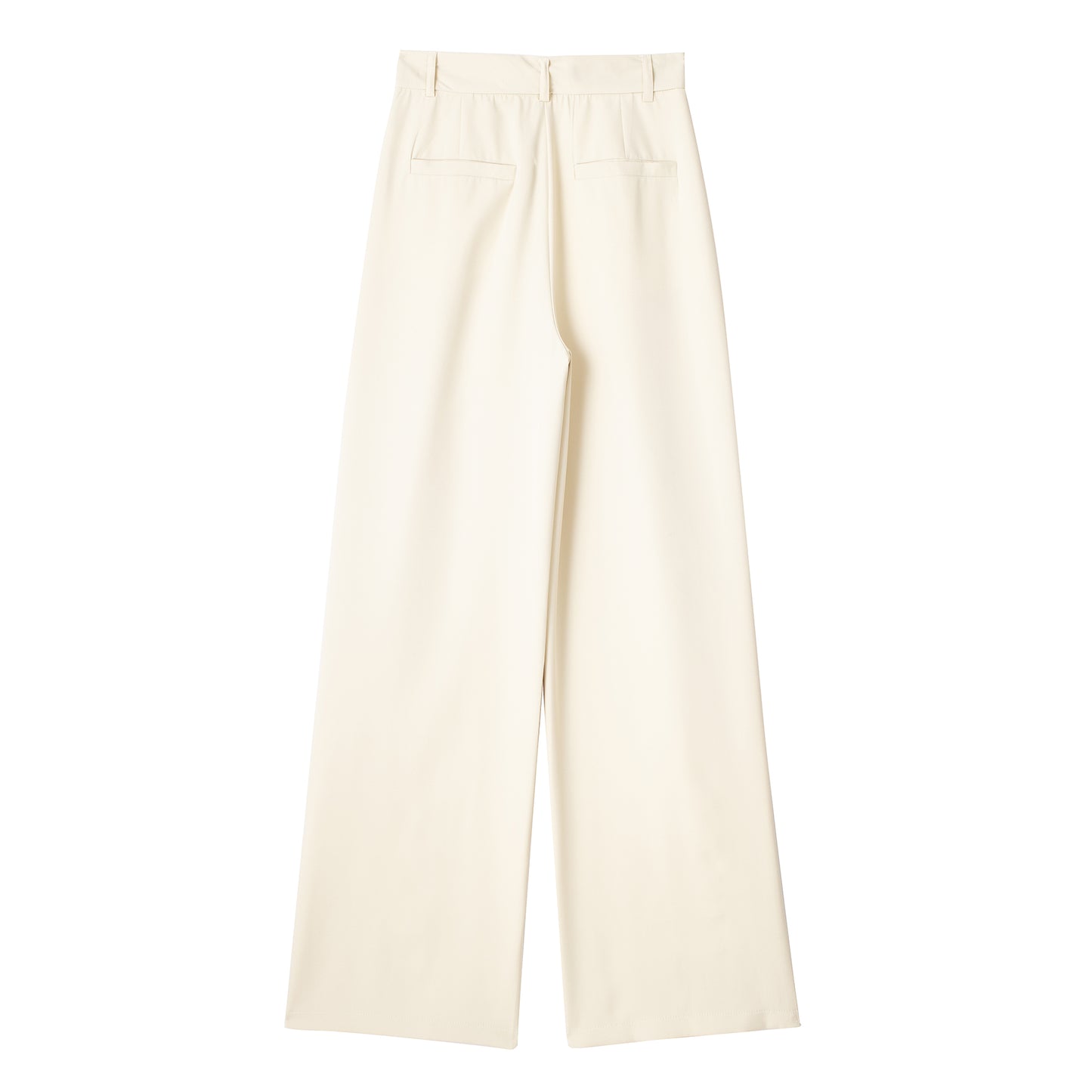 Loose Front Pleated High Waisted Trousers