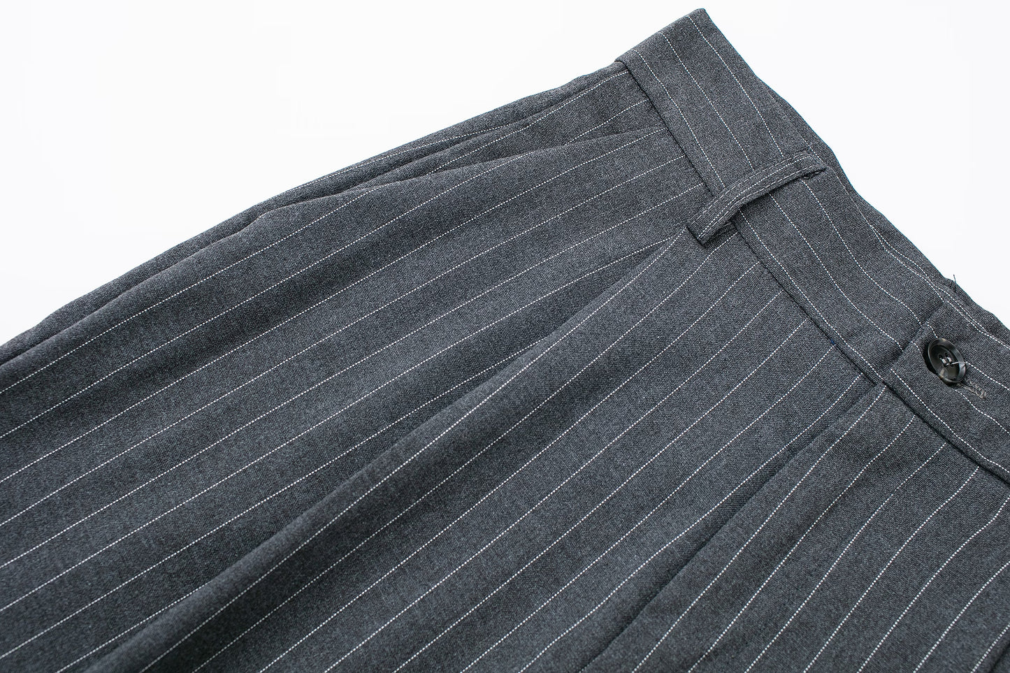 Loose Front Pleated High Waisted Trousers