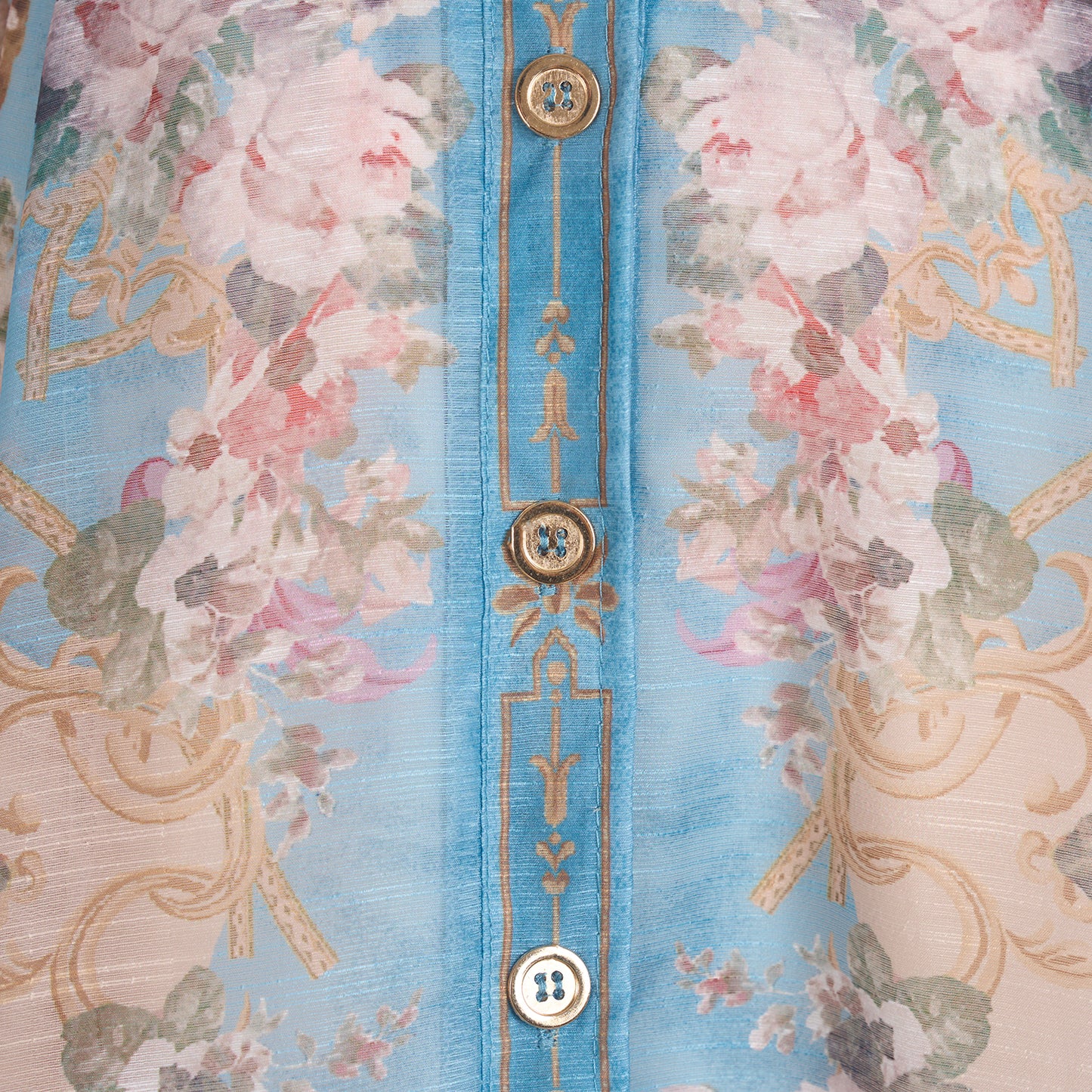 Printed Lapel Single Breasted A Line Dress w/ Belt