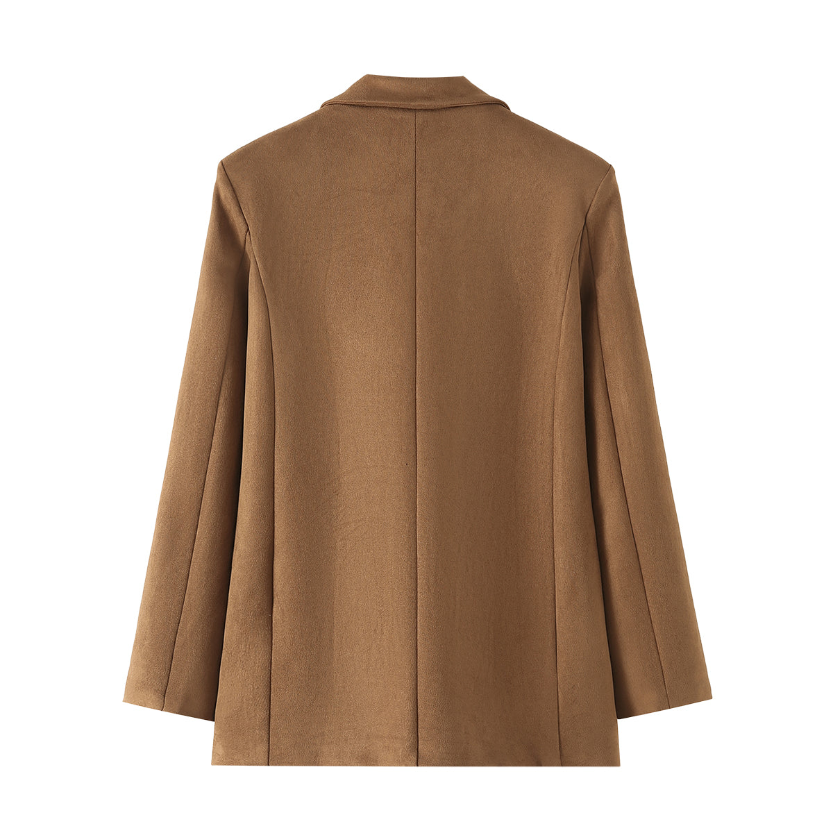 Camel Faux Suede Blazer
