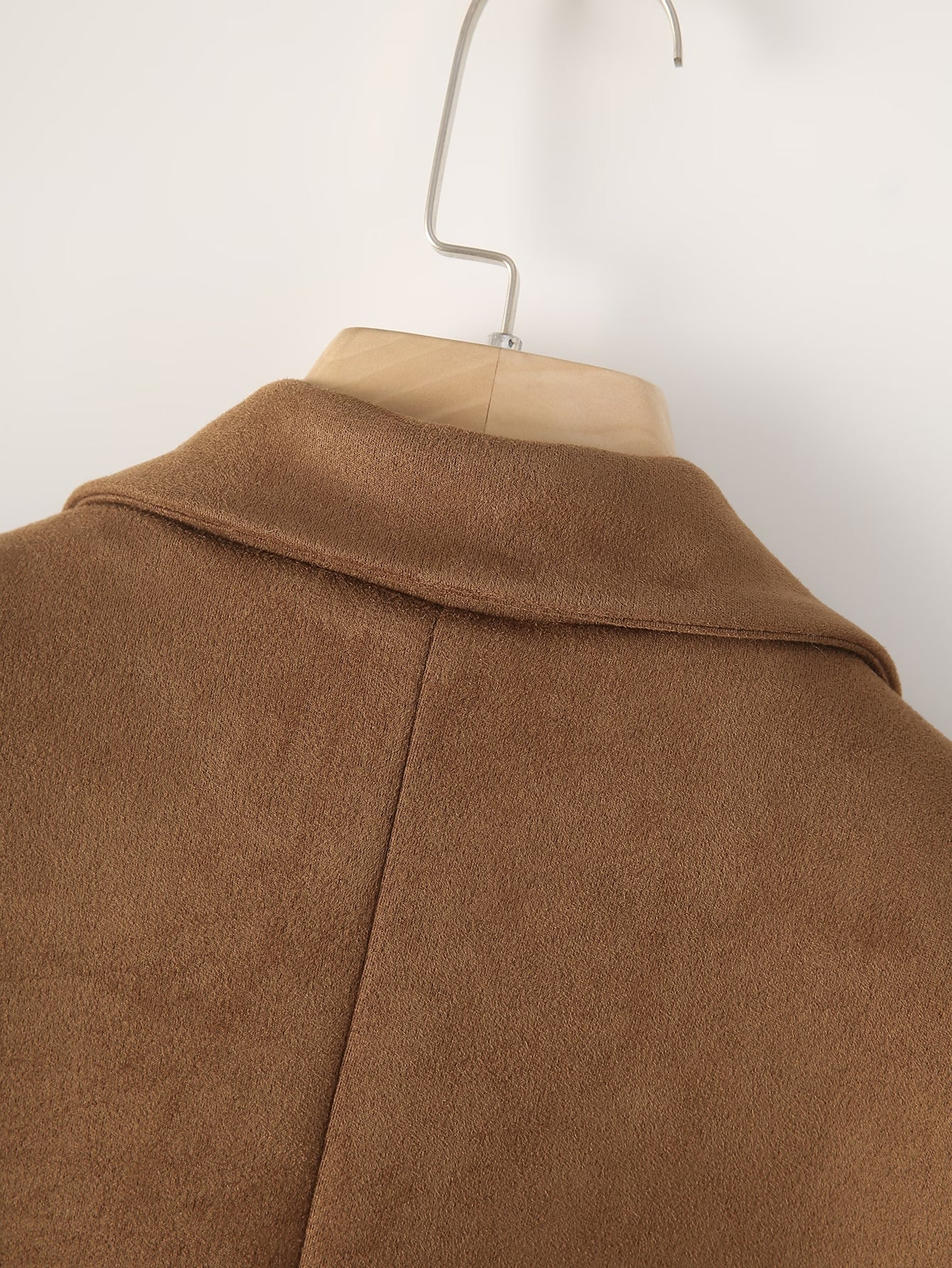 Camel Faux Suede Blazer