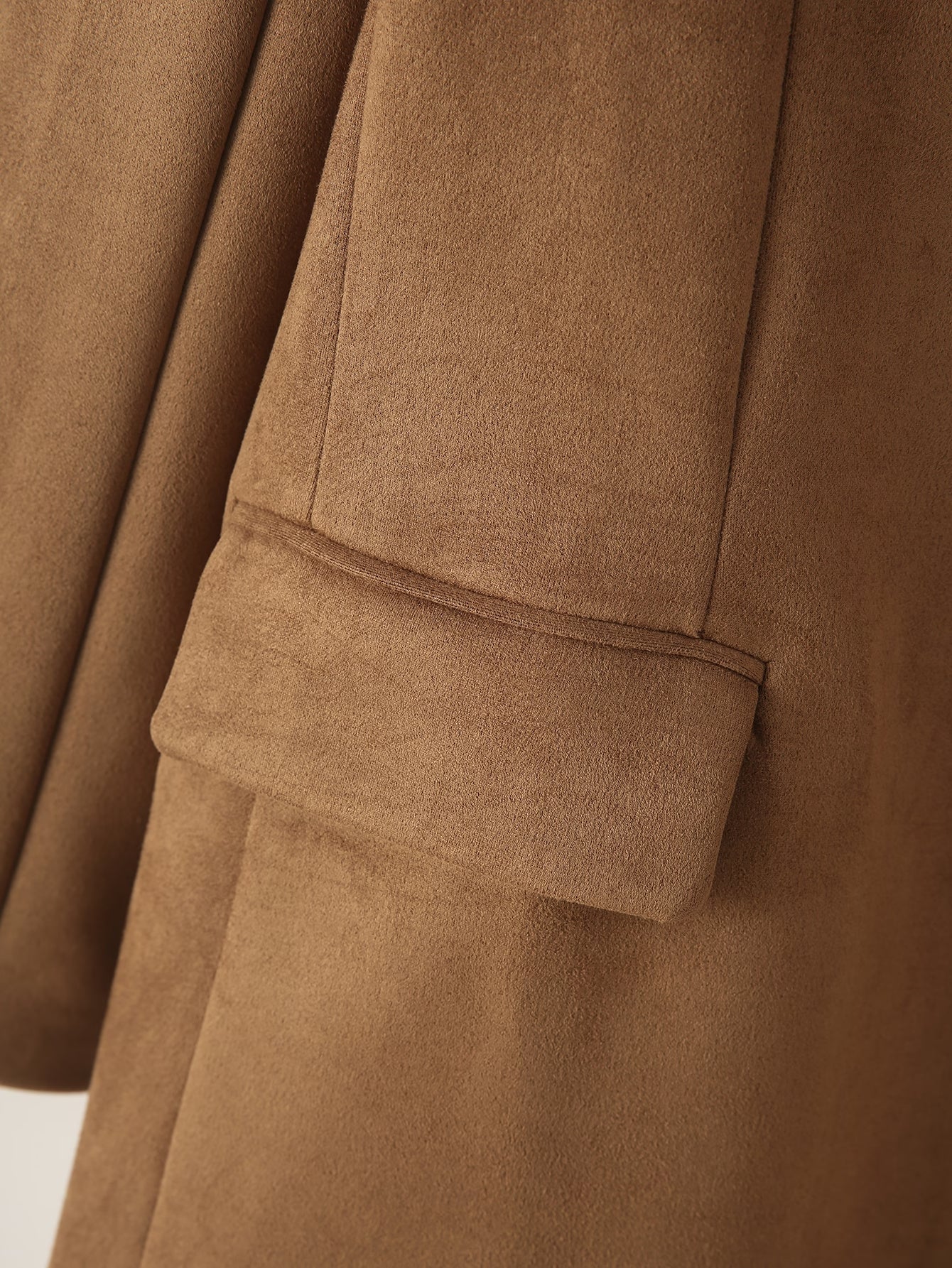 Camel Faux Suede Blazer