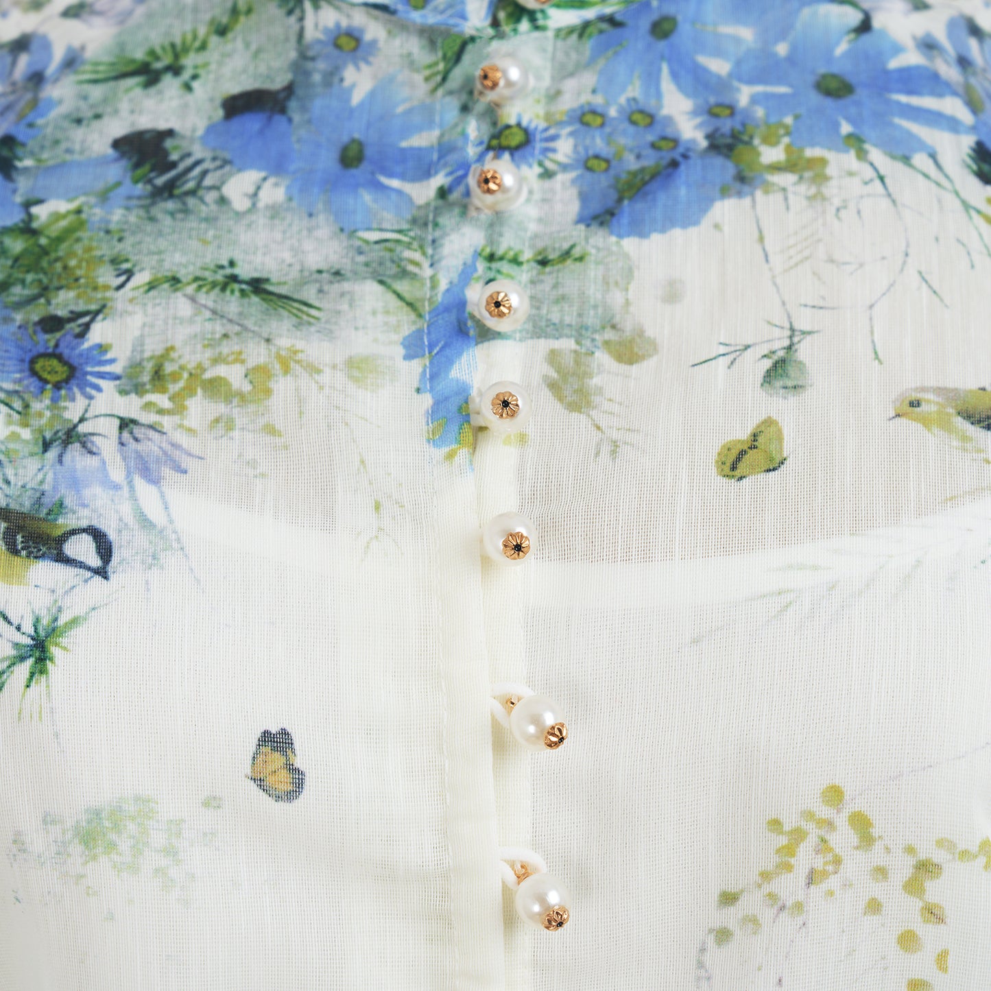 Lantern Long Sleeve Printed Shirt & Skirt Set