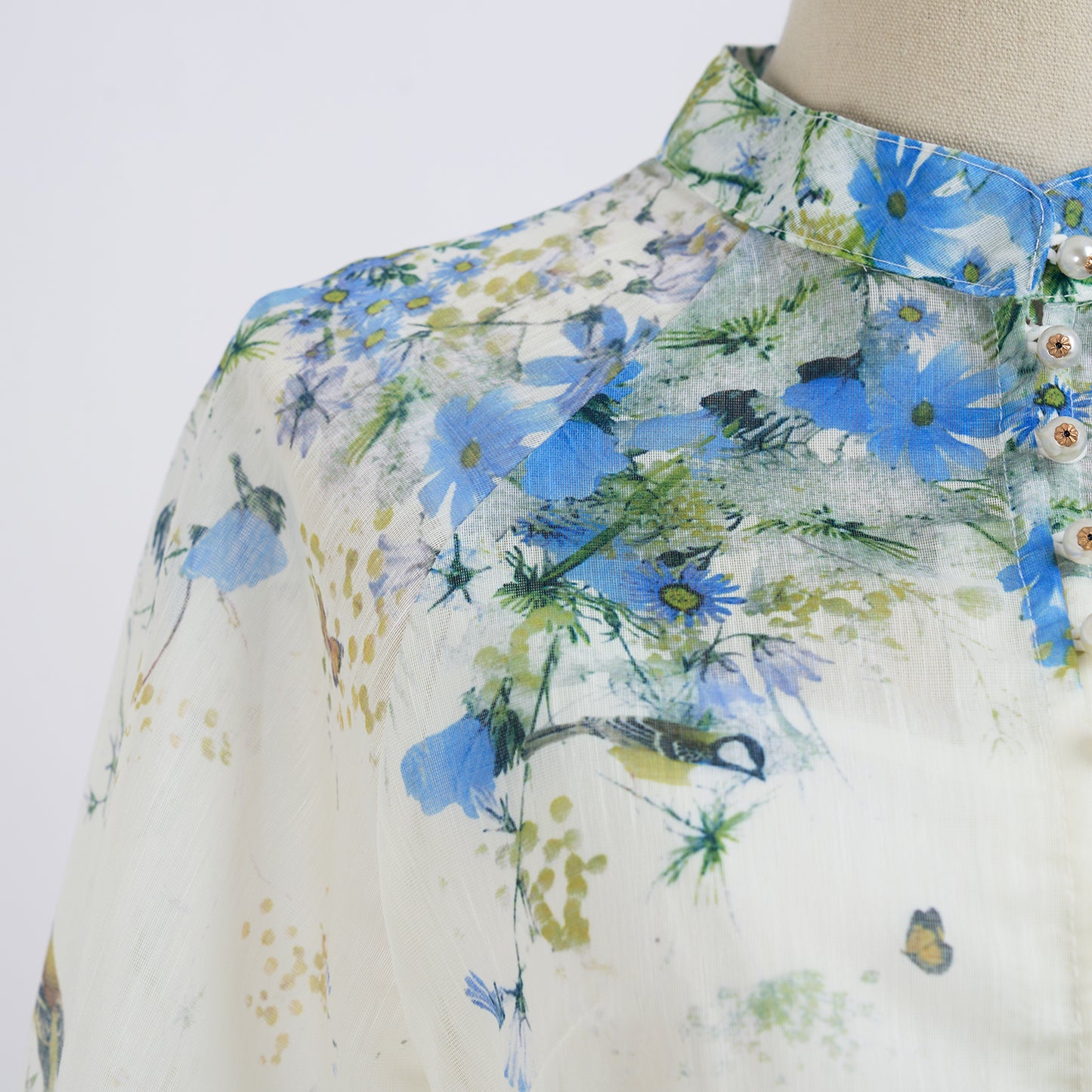 Lantern Long Sleeve Printed Shirt & Skirt Set