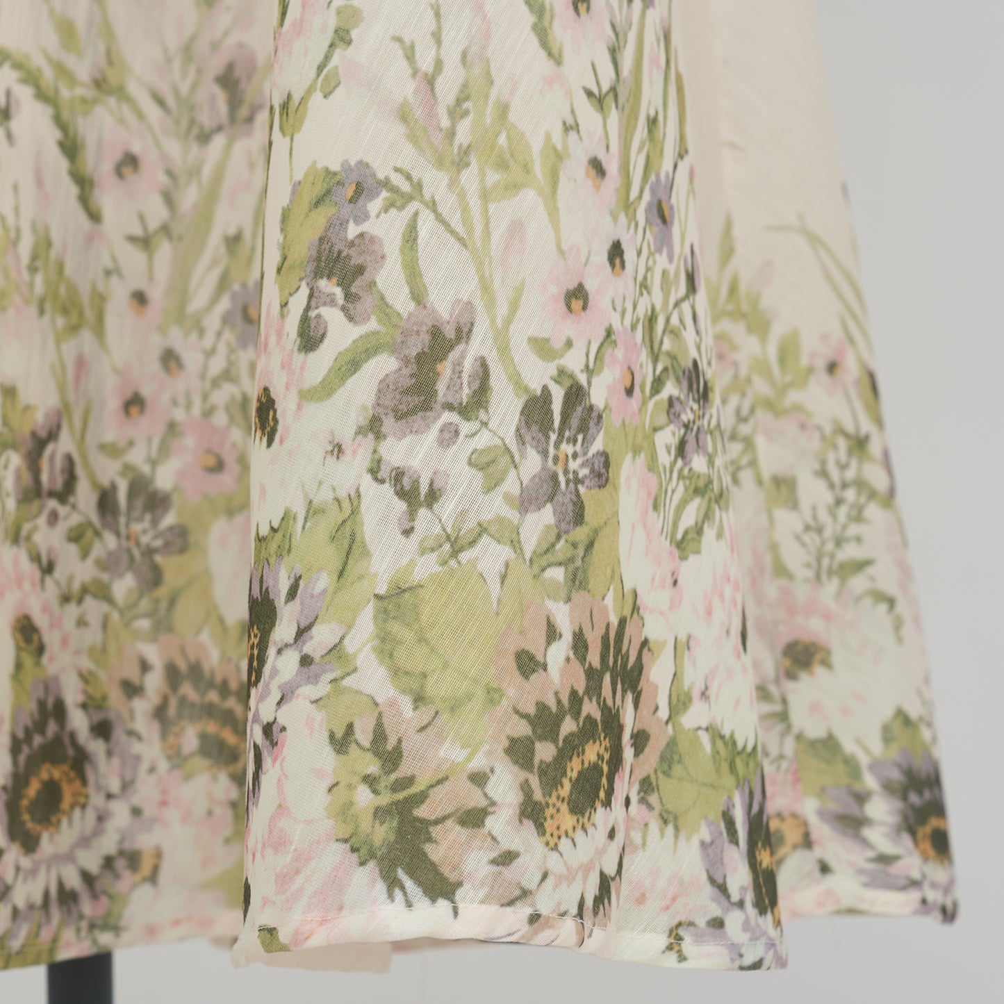 Colorful Floral Slip Skirt & Blouse Set