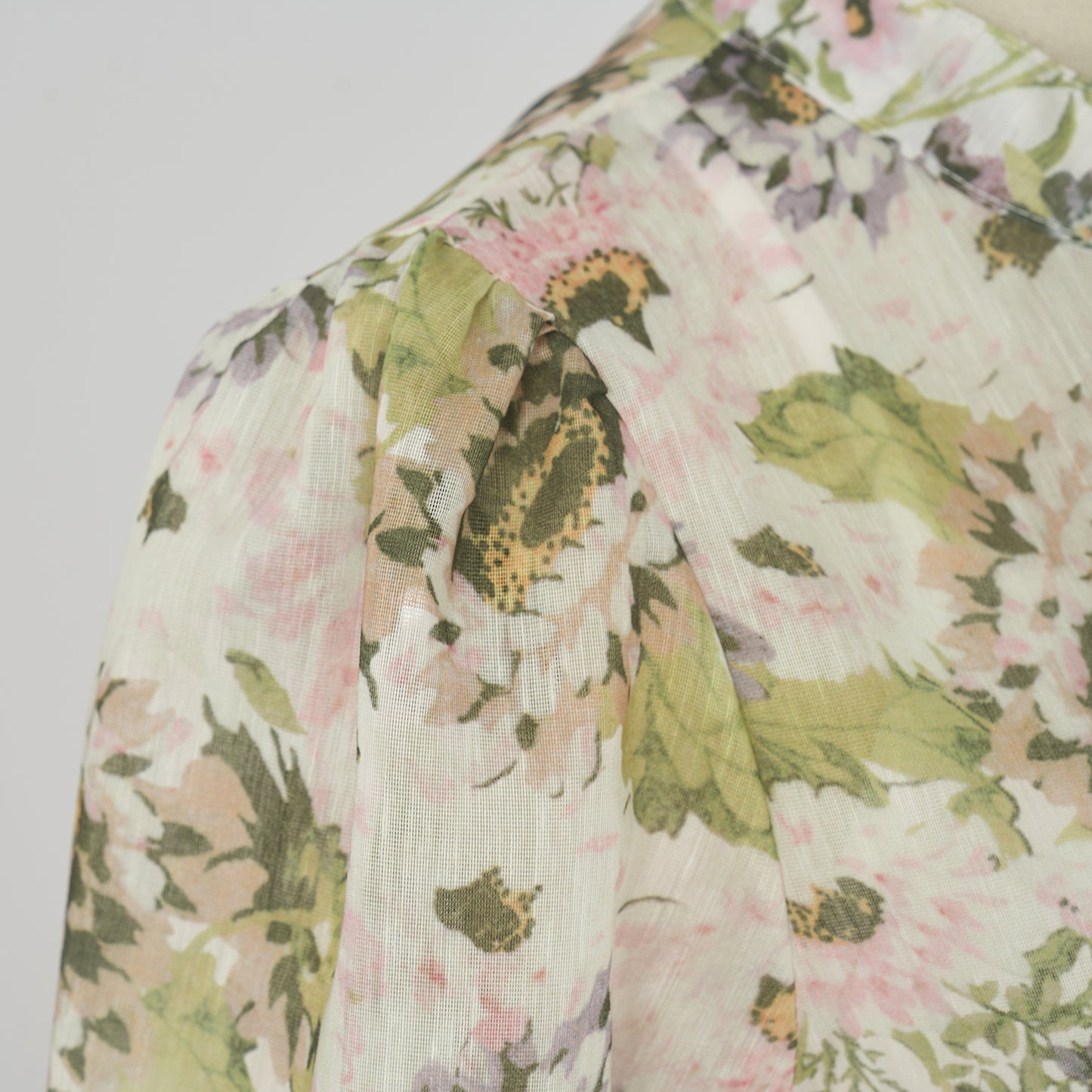 Colorful Floral Slip Skirt & Blouse Set