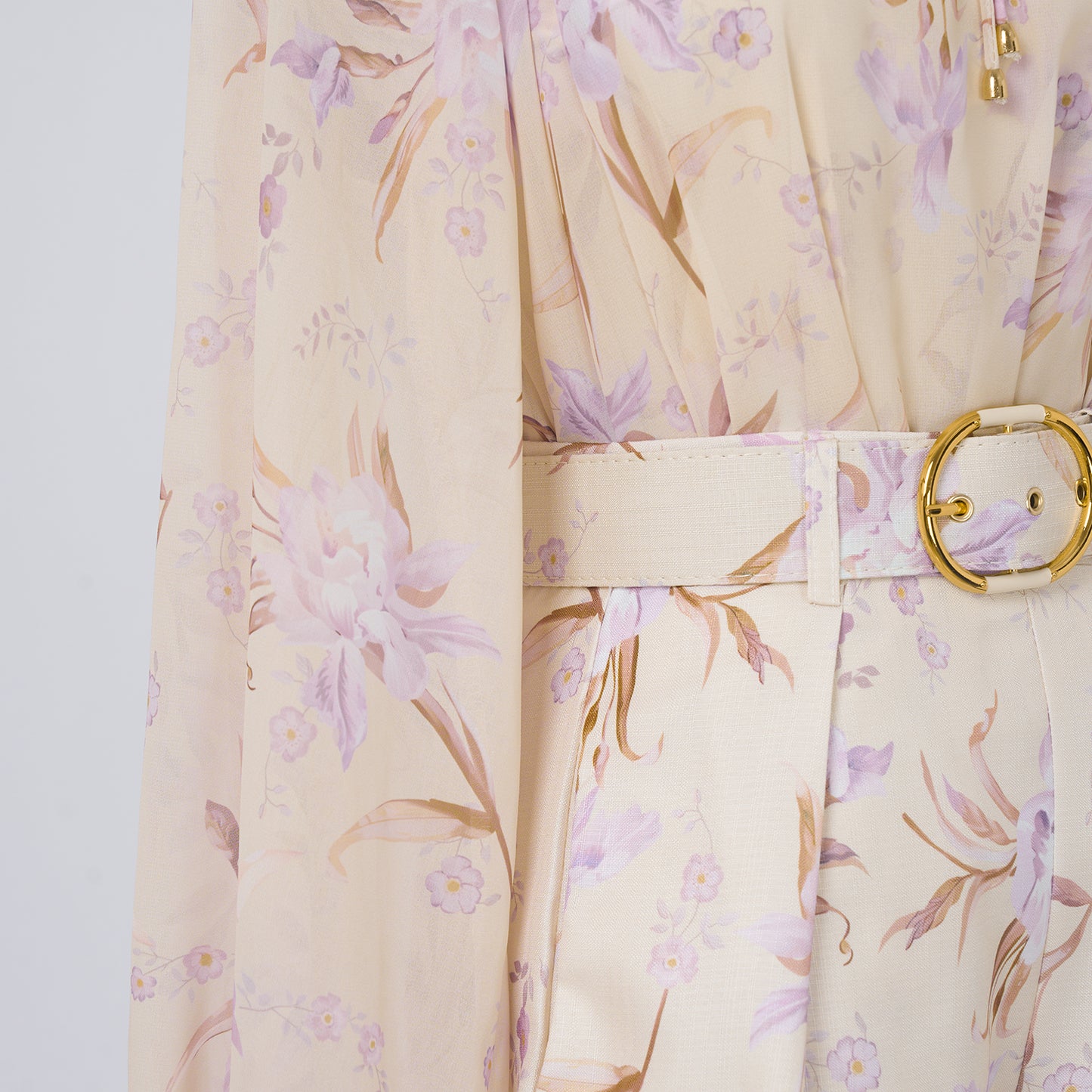Spring Floral Top High Waisted Shorts Set
