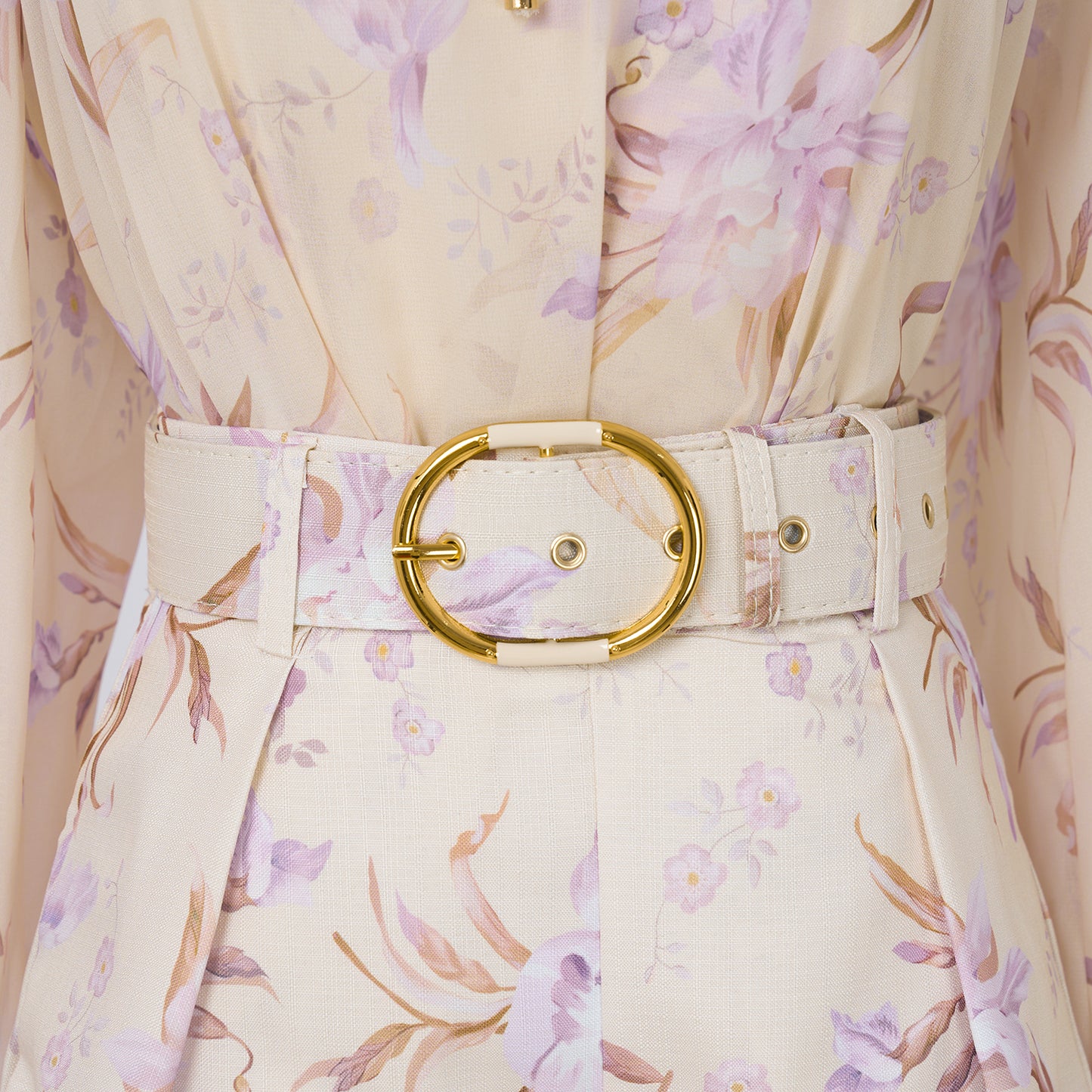 Spring Floral Top High Waisted Shorts Set