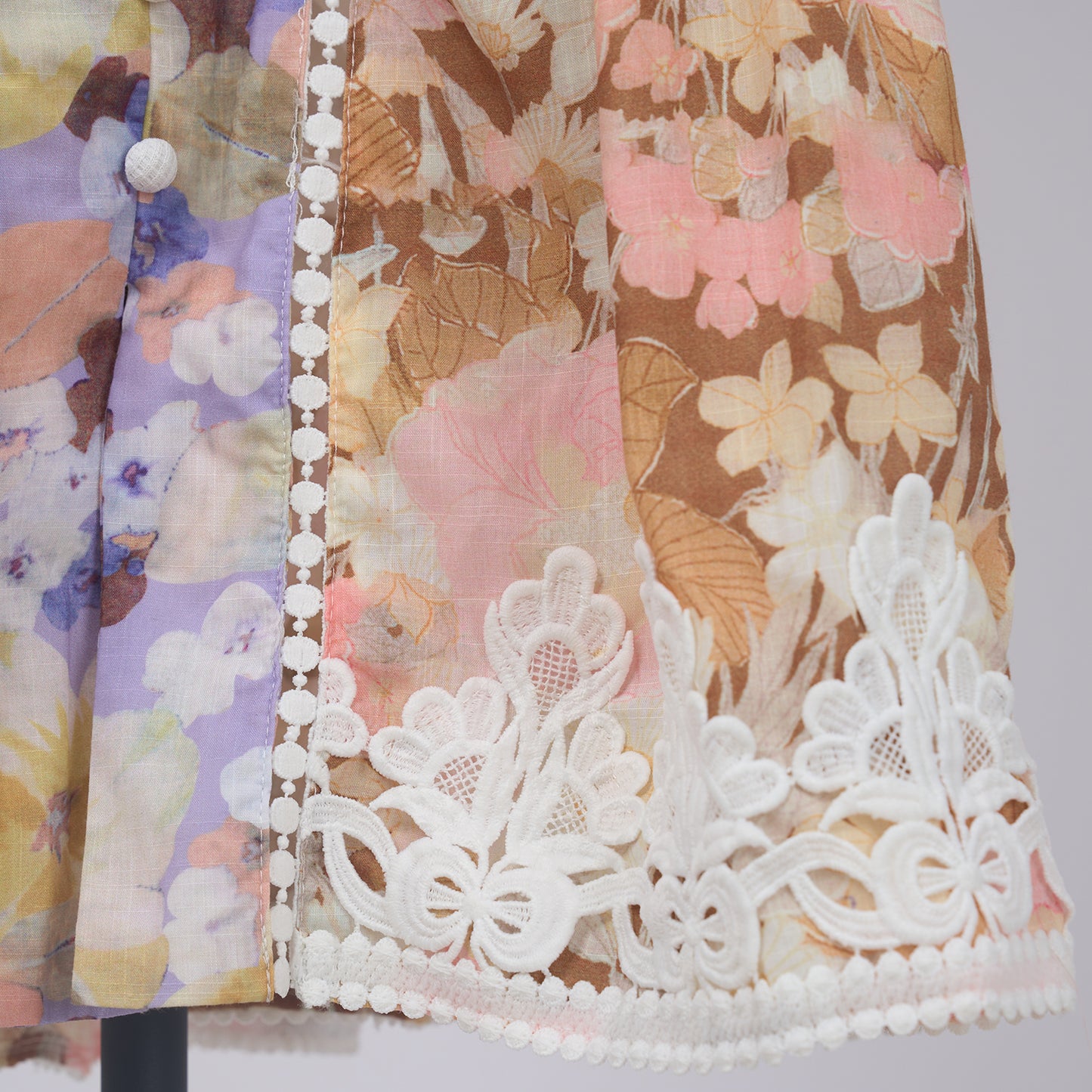 Vacation Style V-neck Lantern Sleeve Vintage Dress