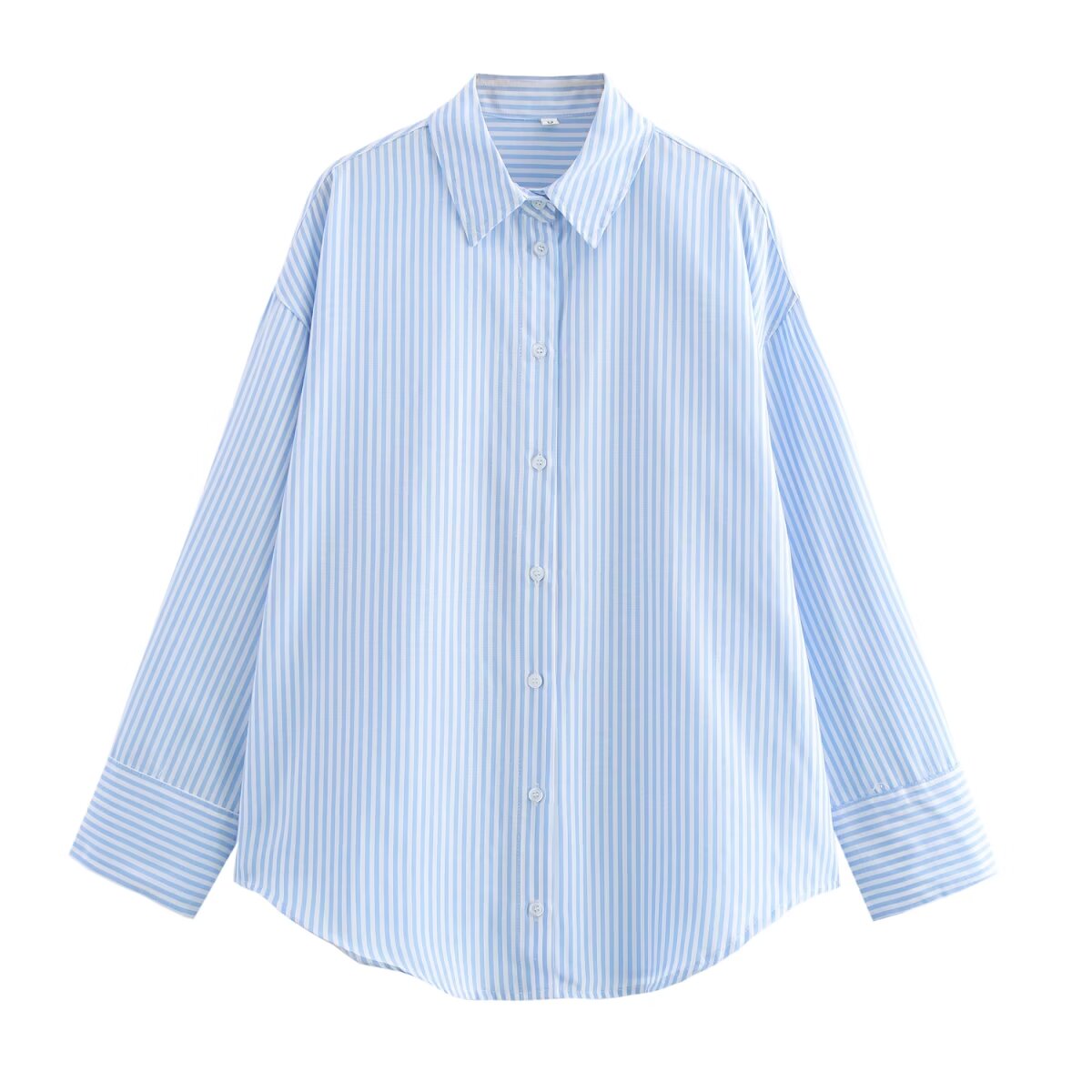 Simple Blue Striped Button-down Shirt